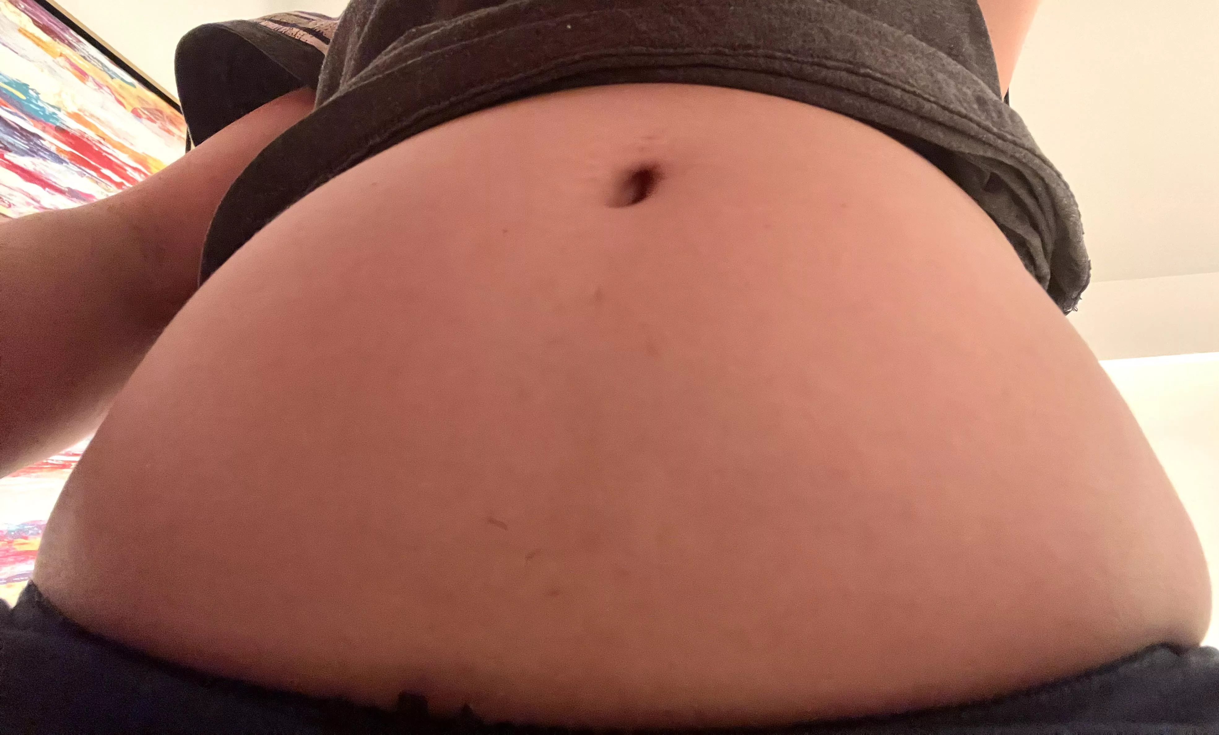 POV: Is my belly noticeable from this angle? posted by bellybabejiggle