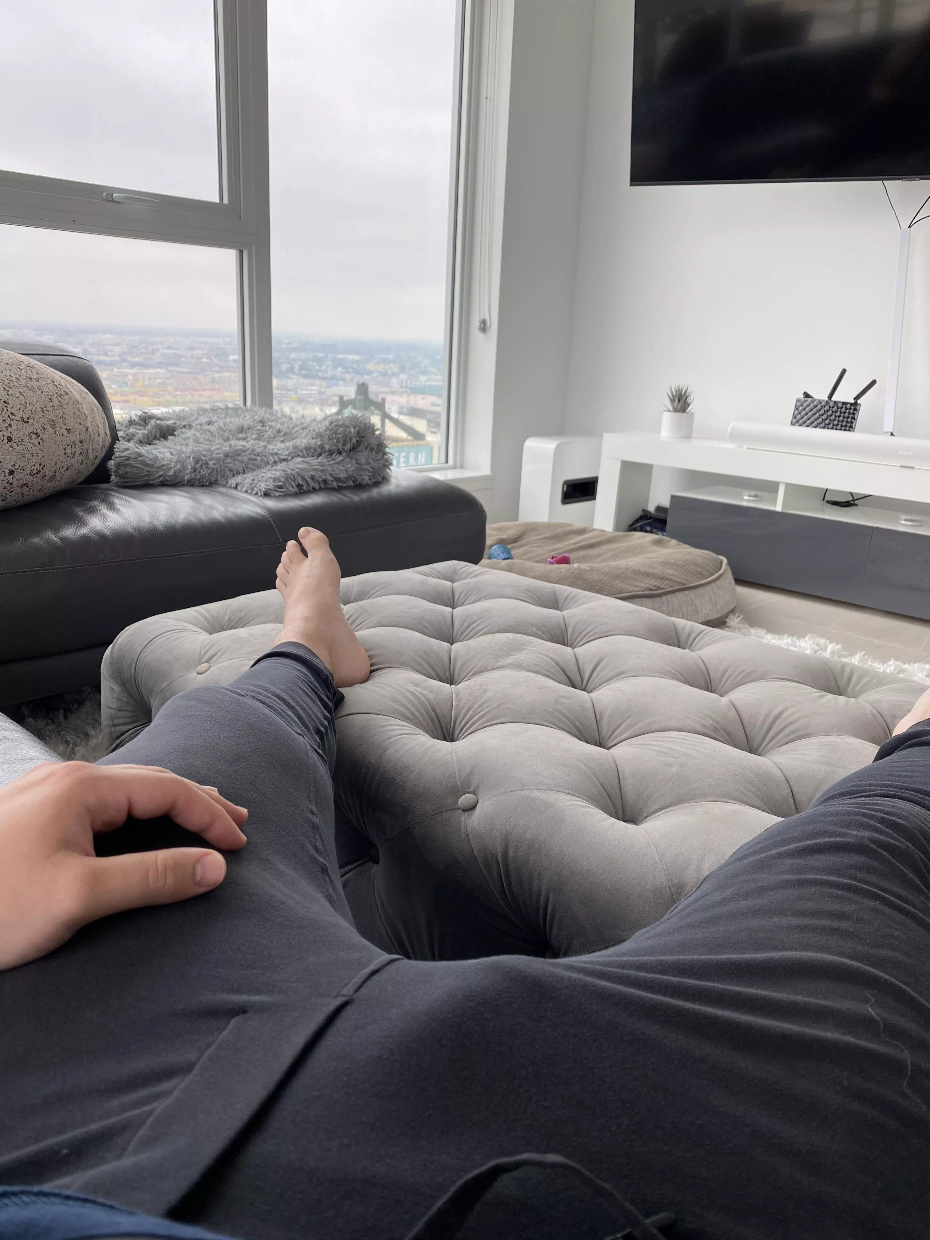 POV we are sitting together watching tv. Are you enjoying the view? posted by Tastybudss