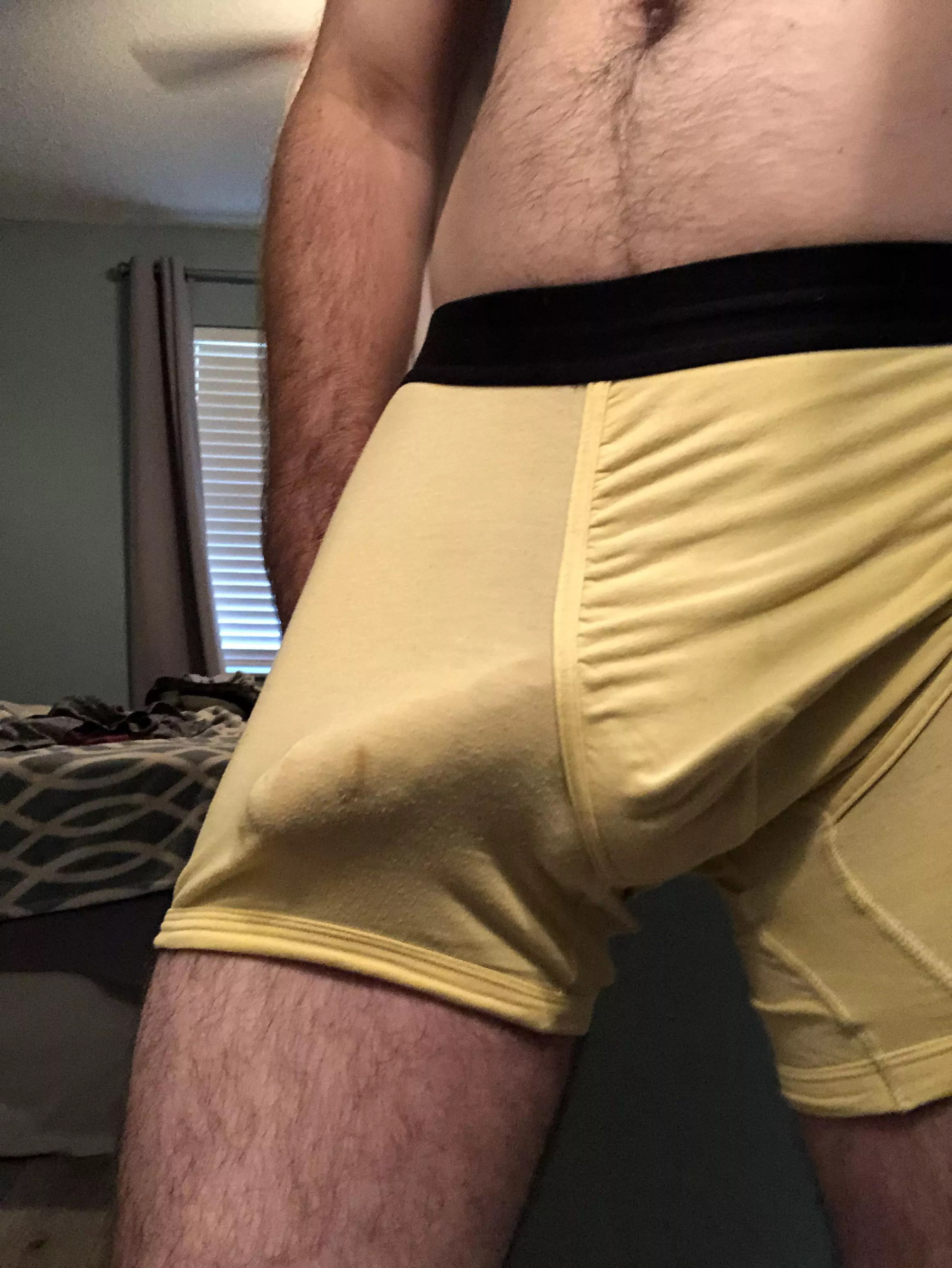 Precum stain as I was getting harder… posted by HenriCharriere