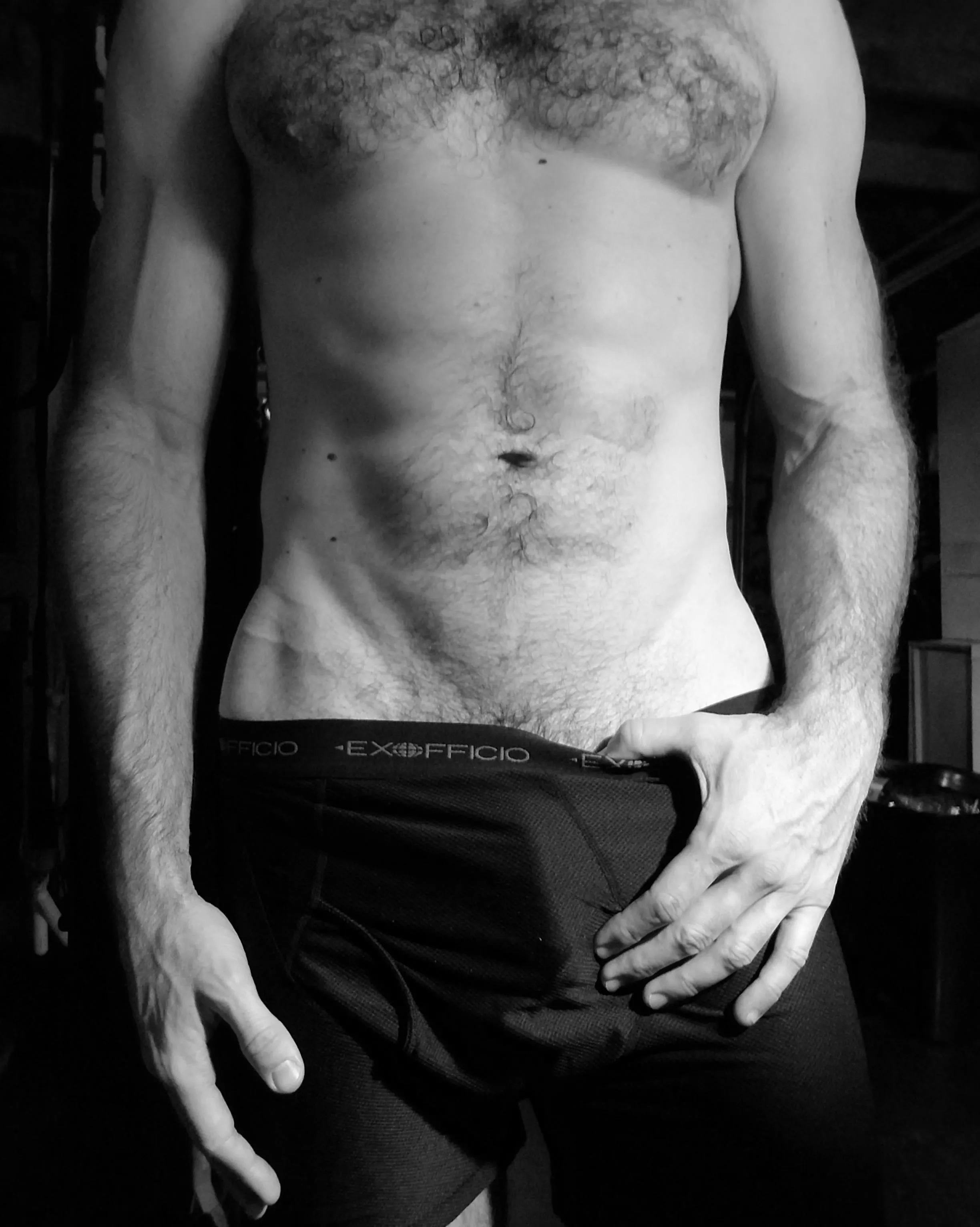 Predawn workout in (m)y skivies. posted by curiousandquiet