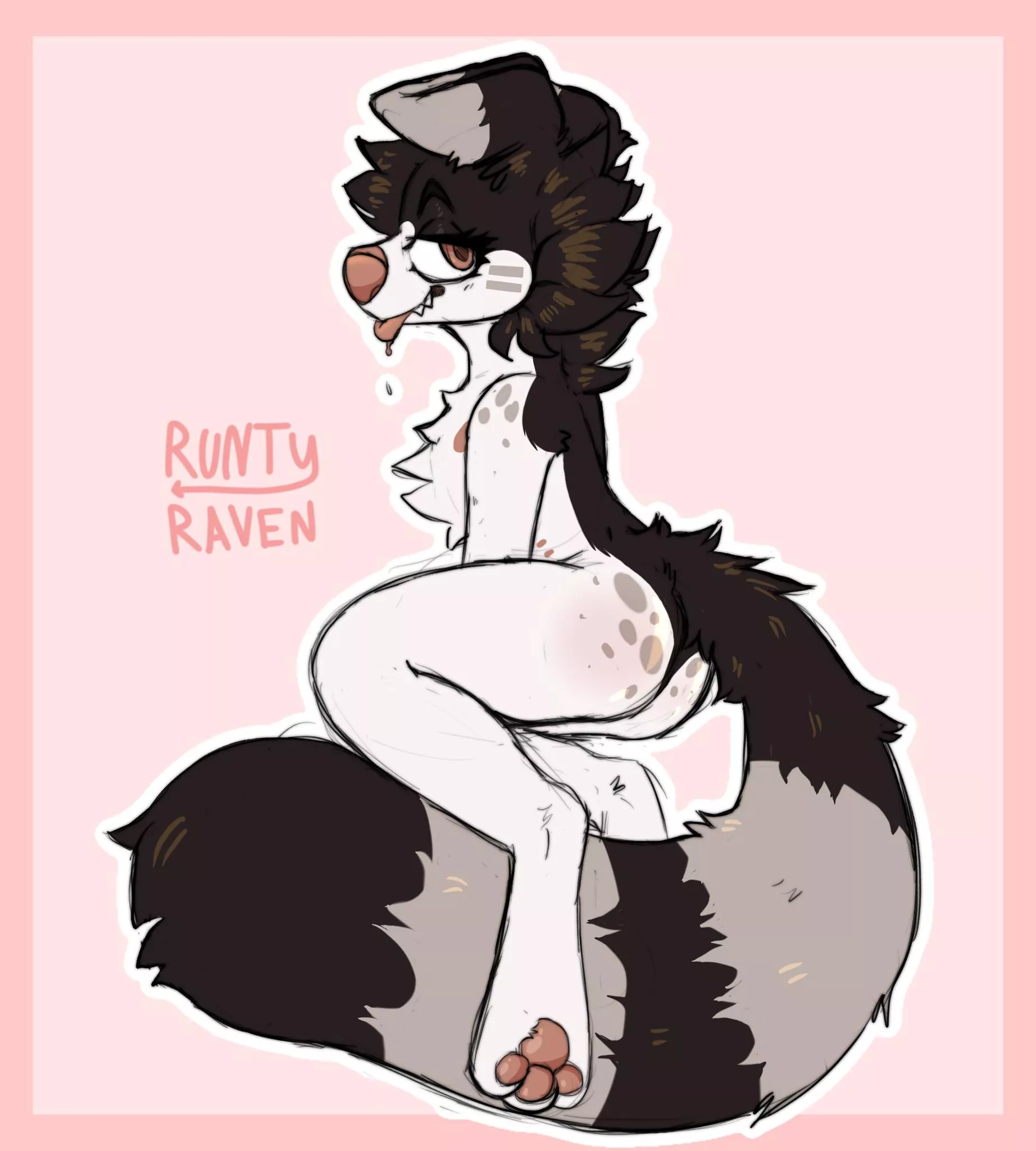 Pretty critter (art by me @runty.raven on insta) posted by Runtyraven