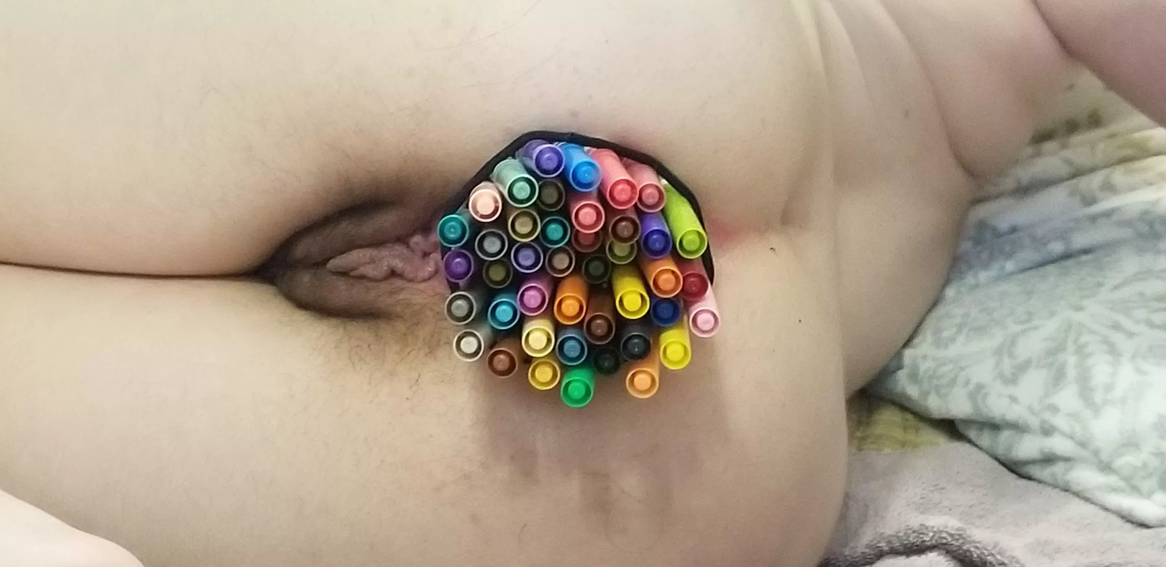 Pretty sure this is over 40, not sharpies though [OC] posted by analgirlforever