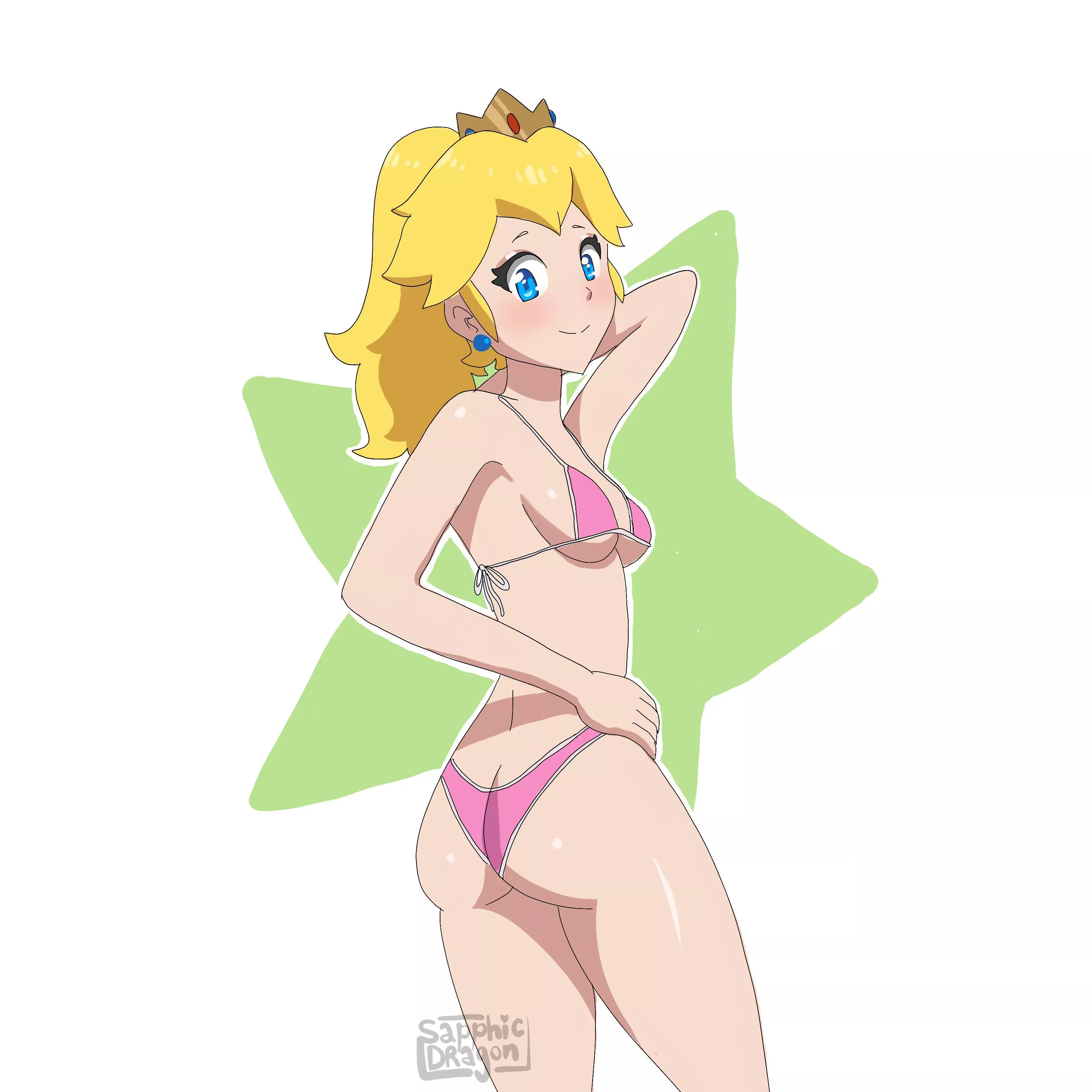 Princess Peach in a bikini [sapphic_dragon] posted by sapphic_dragon