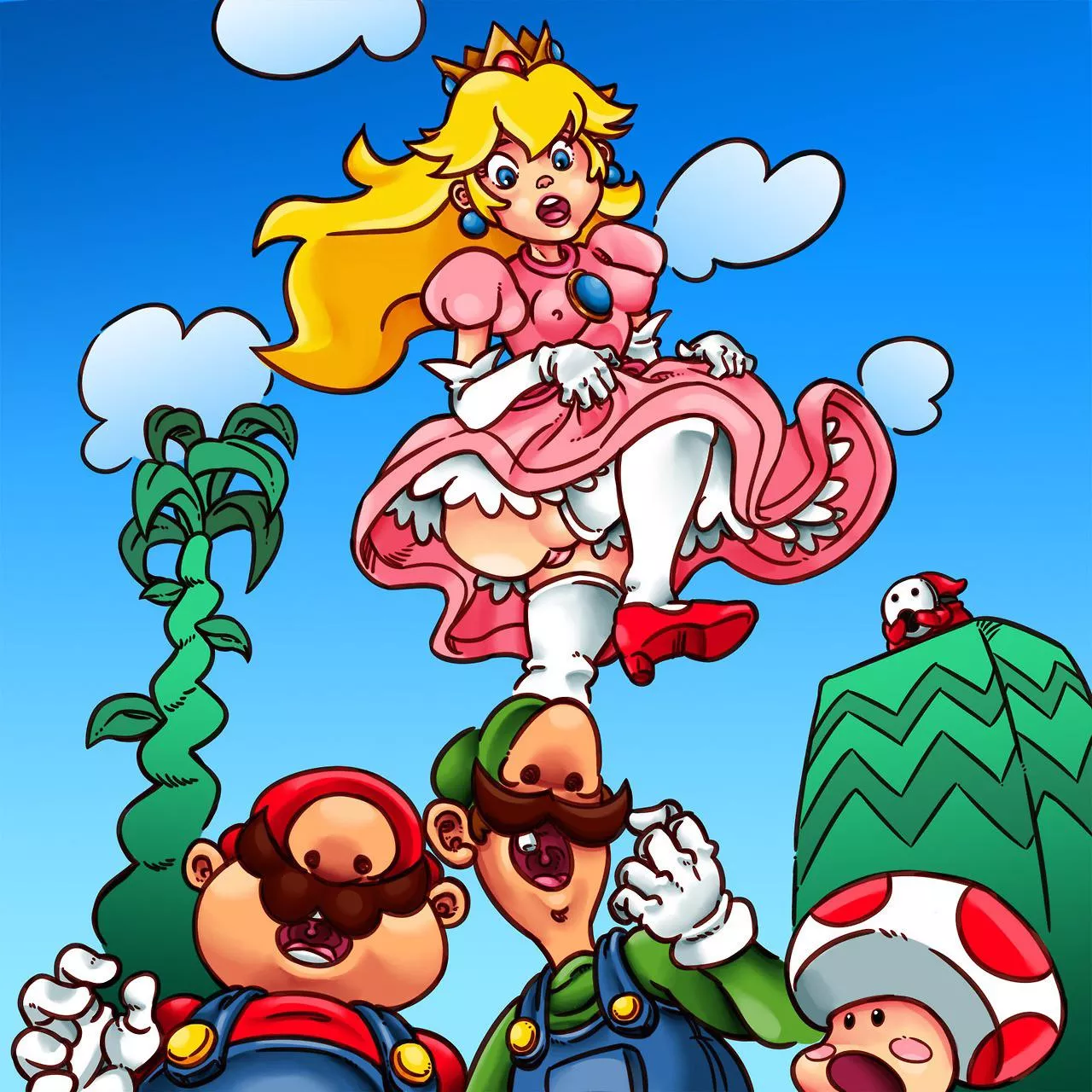 Princess peach the slut giving an up skirt to the bros 🤪 posted by BalanceKooky1481