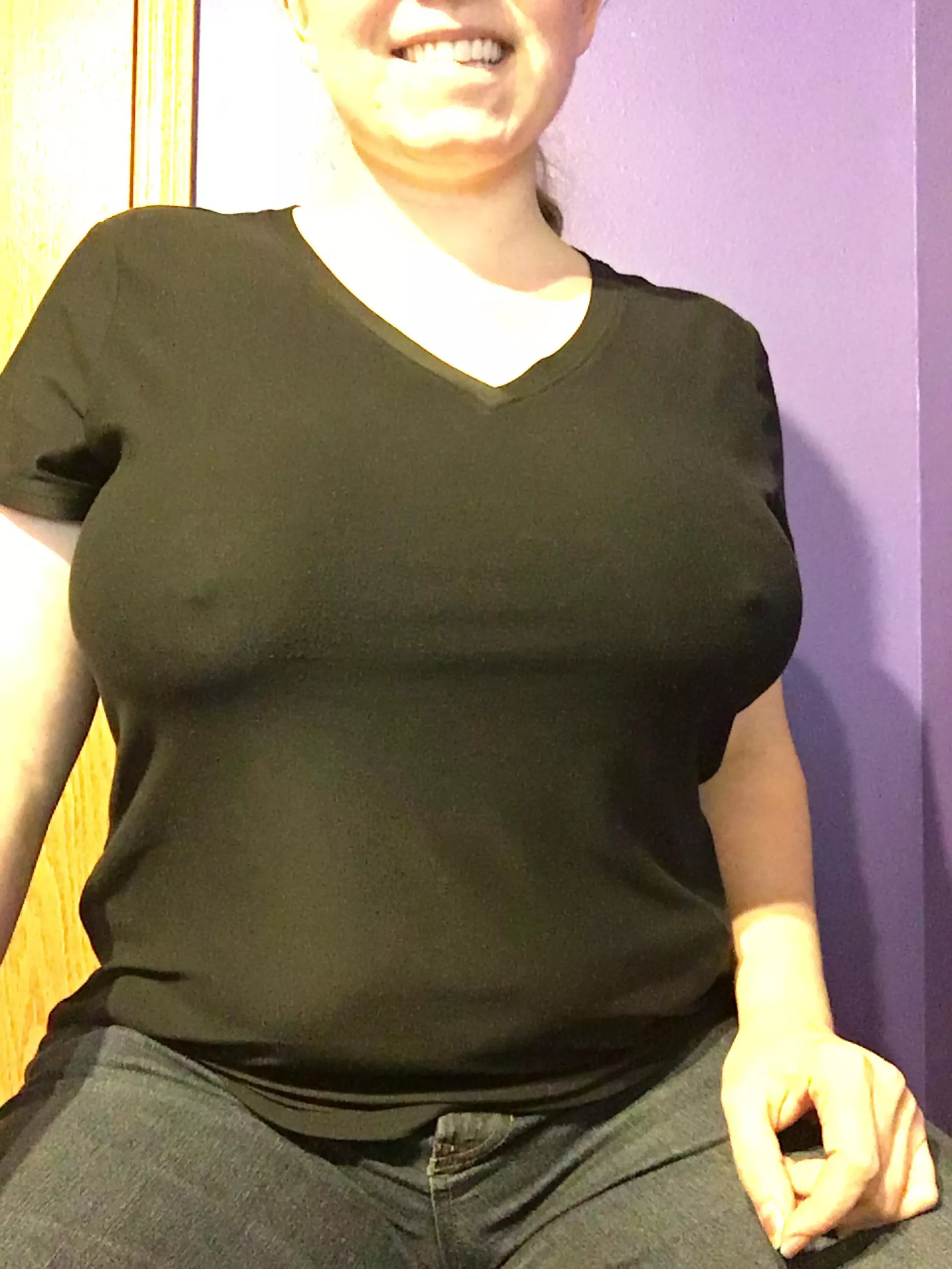 Probably should have worn one today. 🤷‍♀️ Shirt was too soft to deny. 😁 posted by RandyGurl30