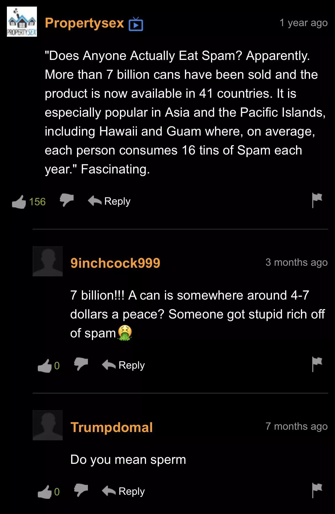 PropertySex posts fun facts on their videos? posted by Thokgrave1337