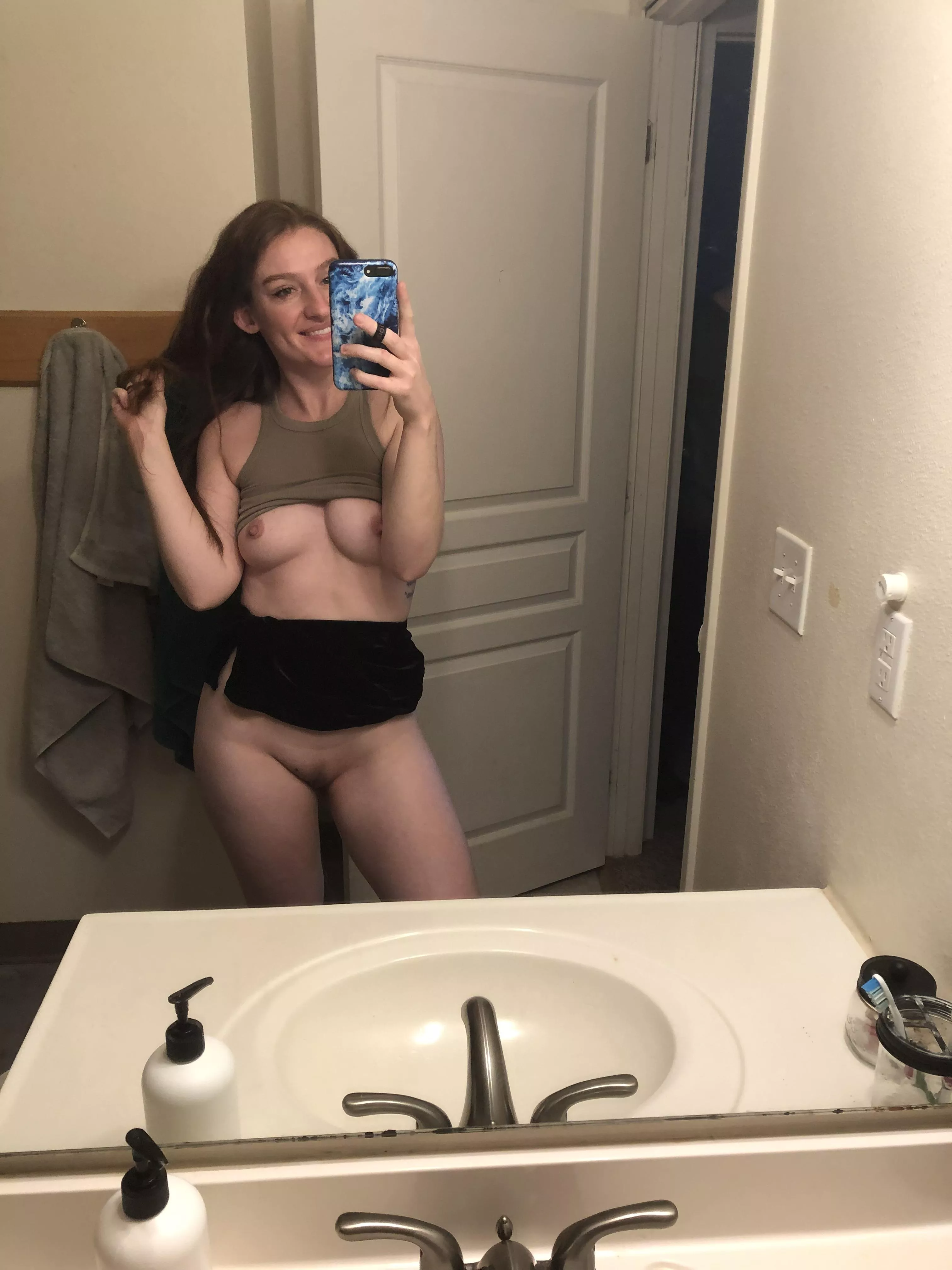 Pulled up my skirt and lifted up my shirt to show some skin hehe posted by adorablelilli