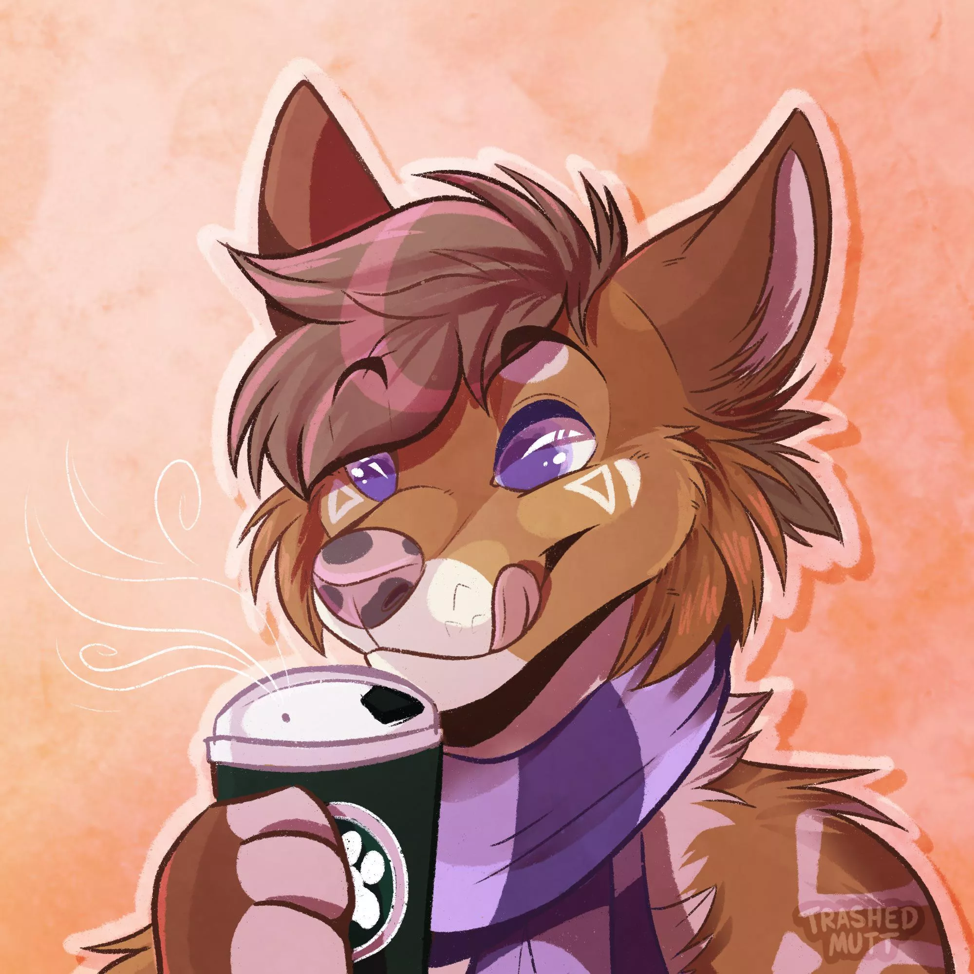 Pumpkin Spice 🎃 (art by me - trashedmutt on Twitter) posted by trash-mutt