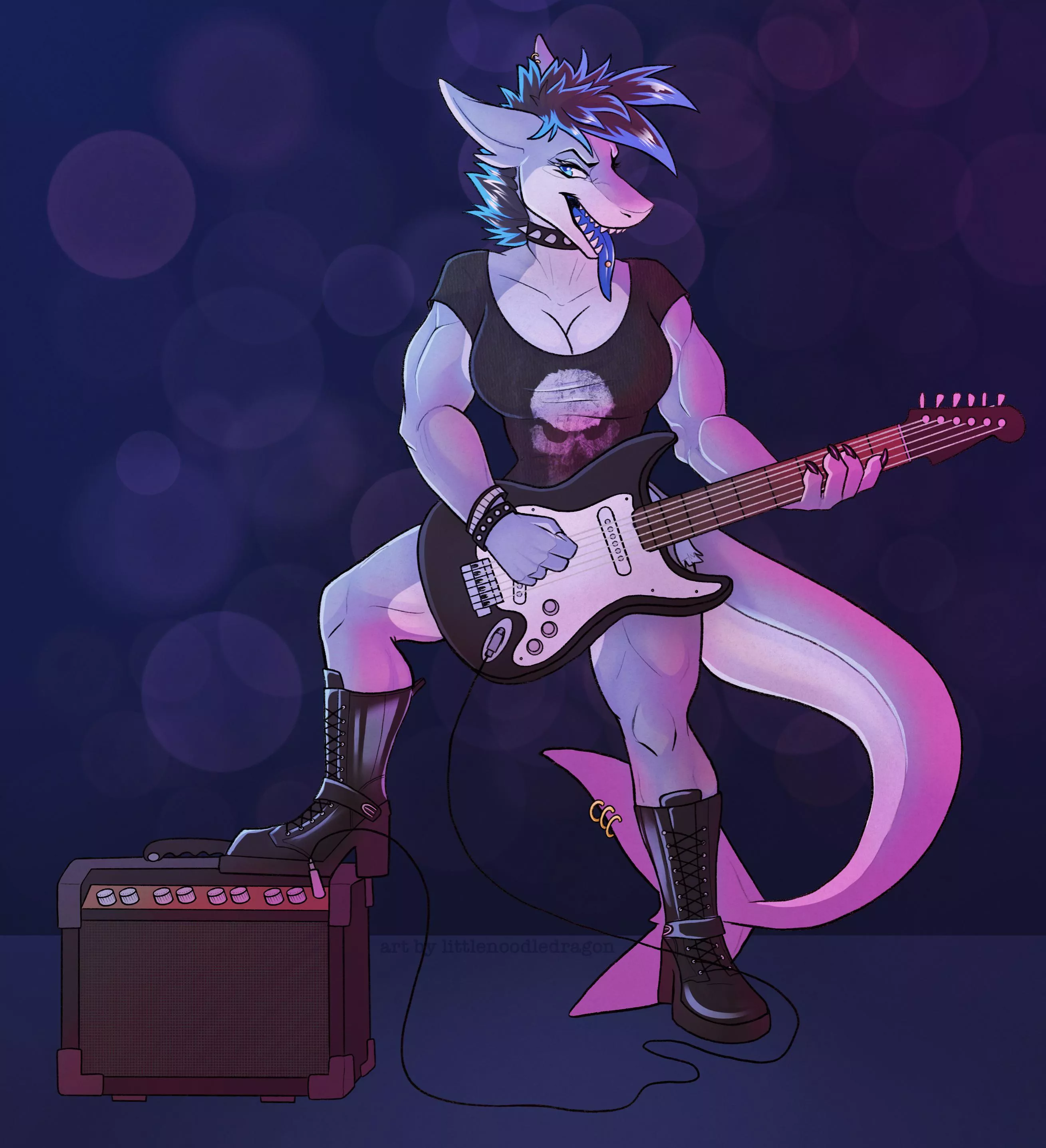 Punks not dead! [comm art by me, littlenoodledragon] posted by littlenoodledragon