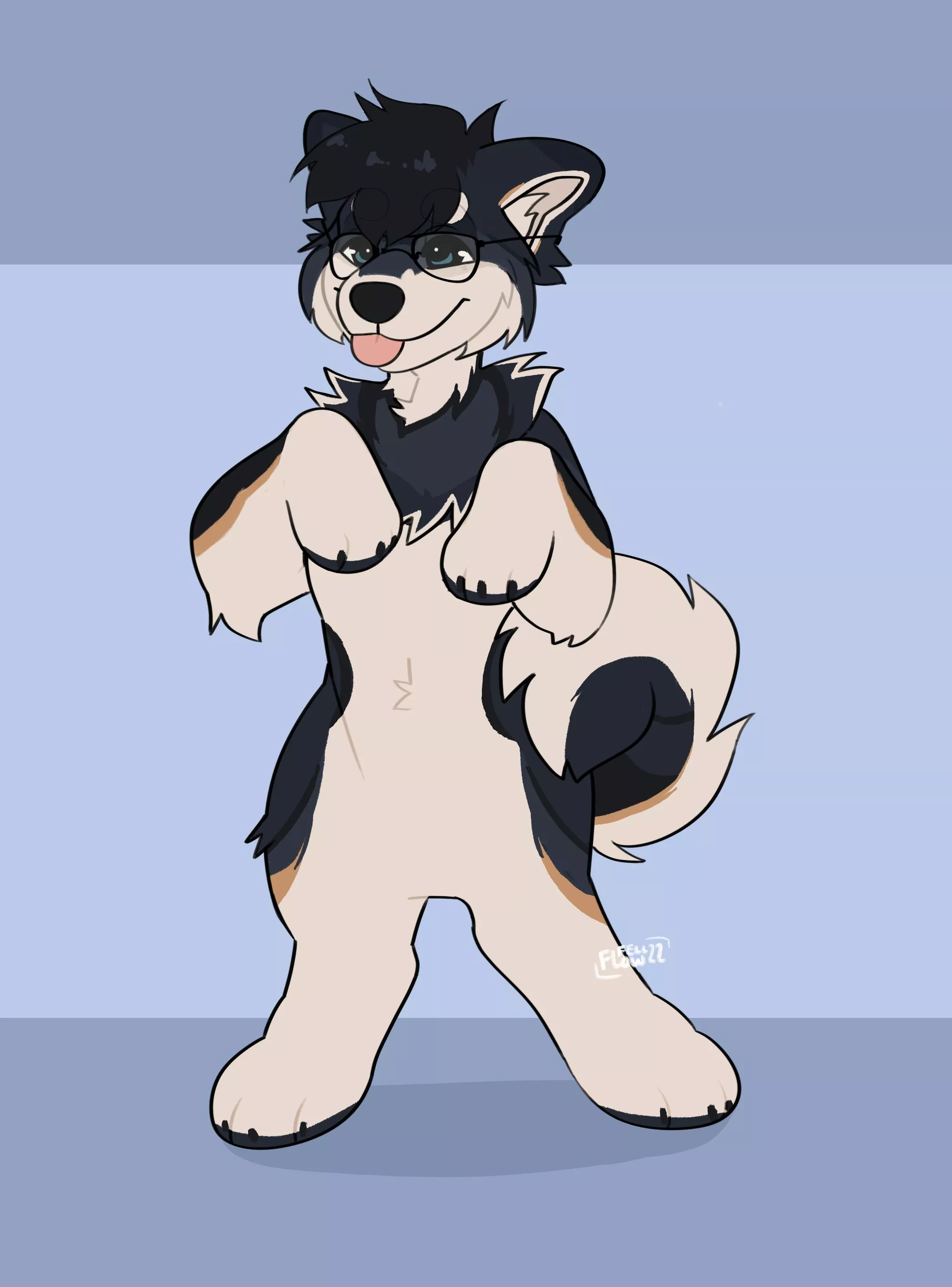 Puppy//art by me @flowfells on twitter posted by Flowfell