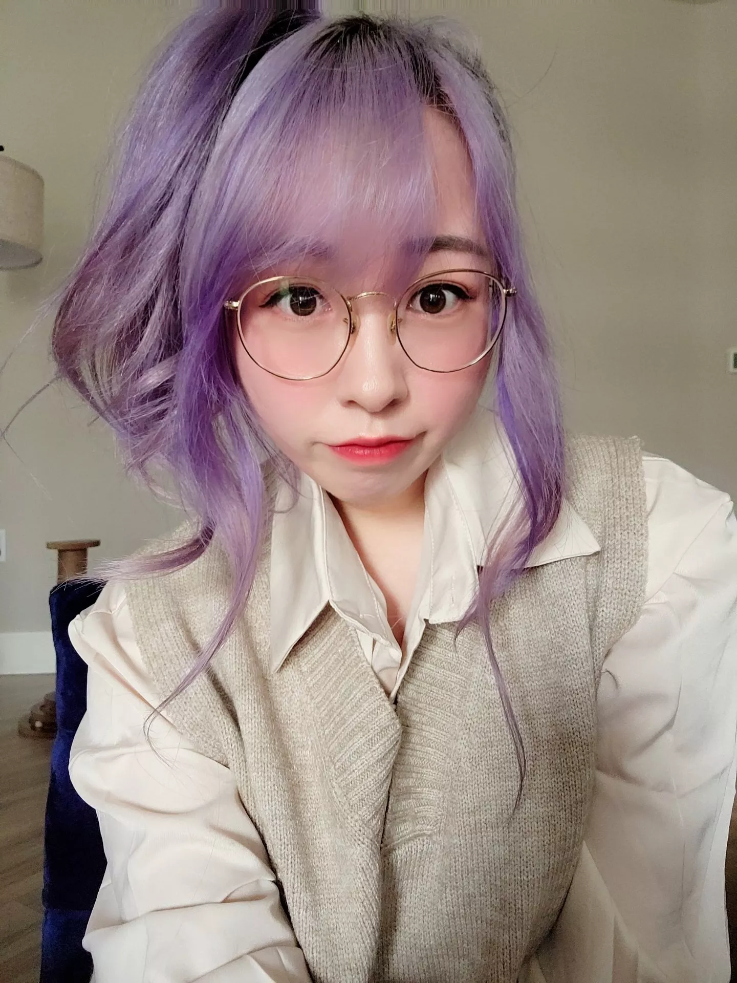 Purple hair and glasses posted by Majestic_Painter8660