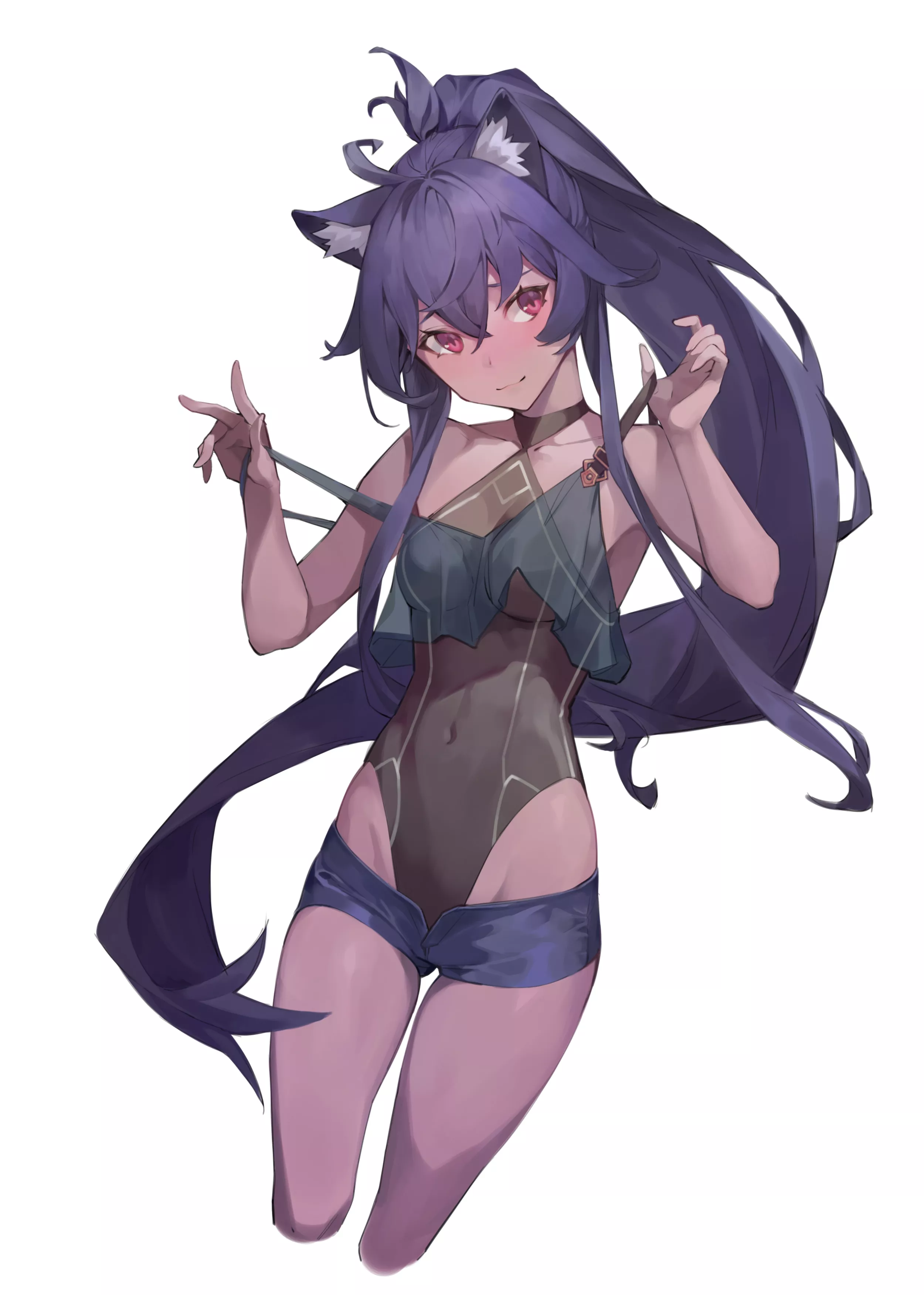 Purple Haired Kemonomimi Blush (Controlline3) [Original] posted by sequence_string