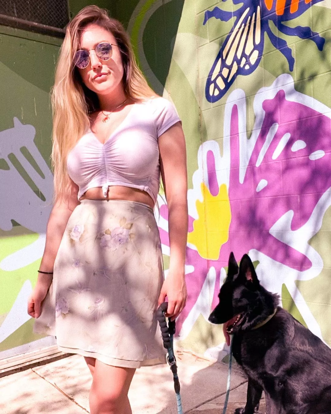 Purple Top and Floral Skirt posted by civilrainy