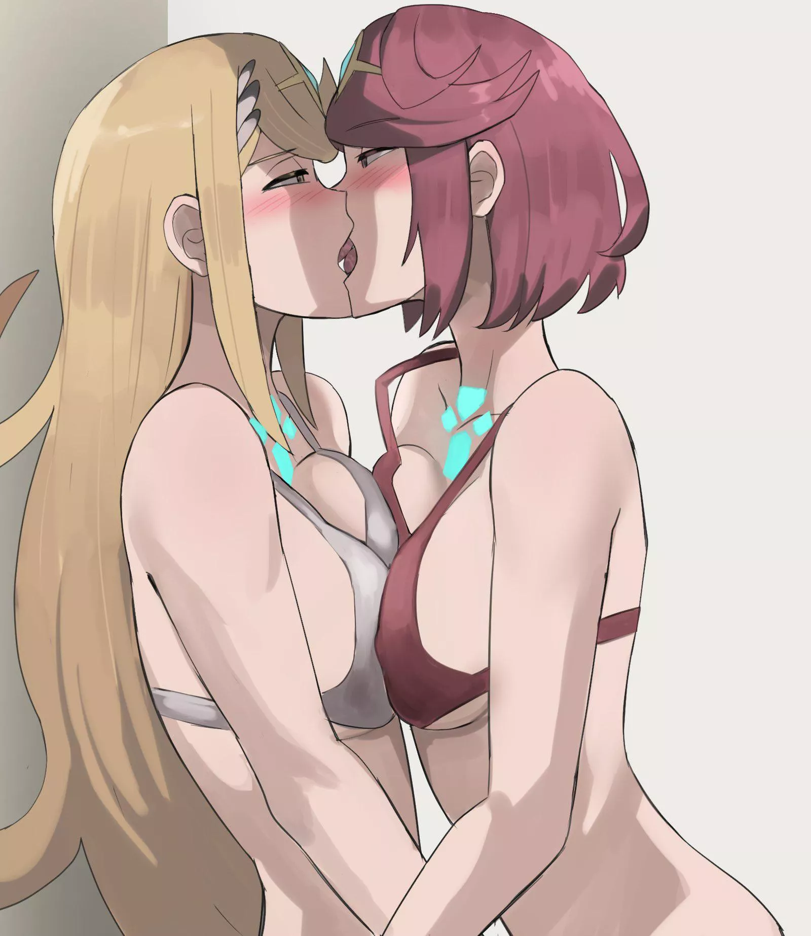 Pyra and Mythra getting hot and heavy with each other (Jourd4n) [Xenoblade Chronicles 2] posted by MillionHypotheses