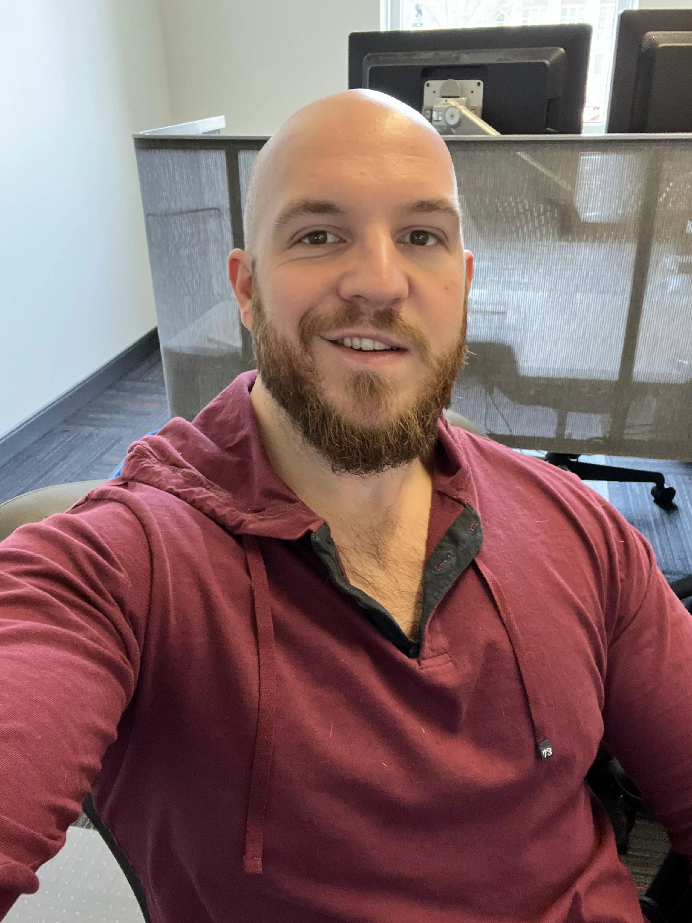 Quick mid-work selfie, just need to make it through 2 more hours! posted by InternationalLuck142