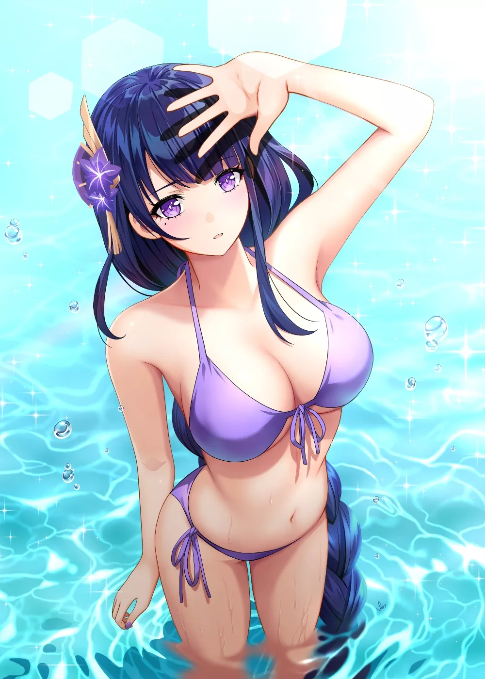 Raiden Shogun purple bikini [Genshin Impact] posted by x54dc5zx8