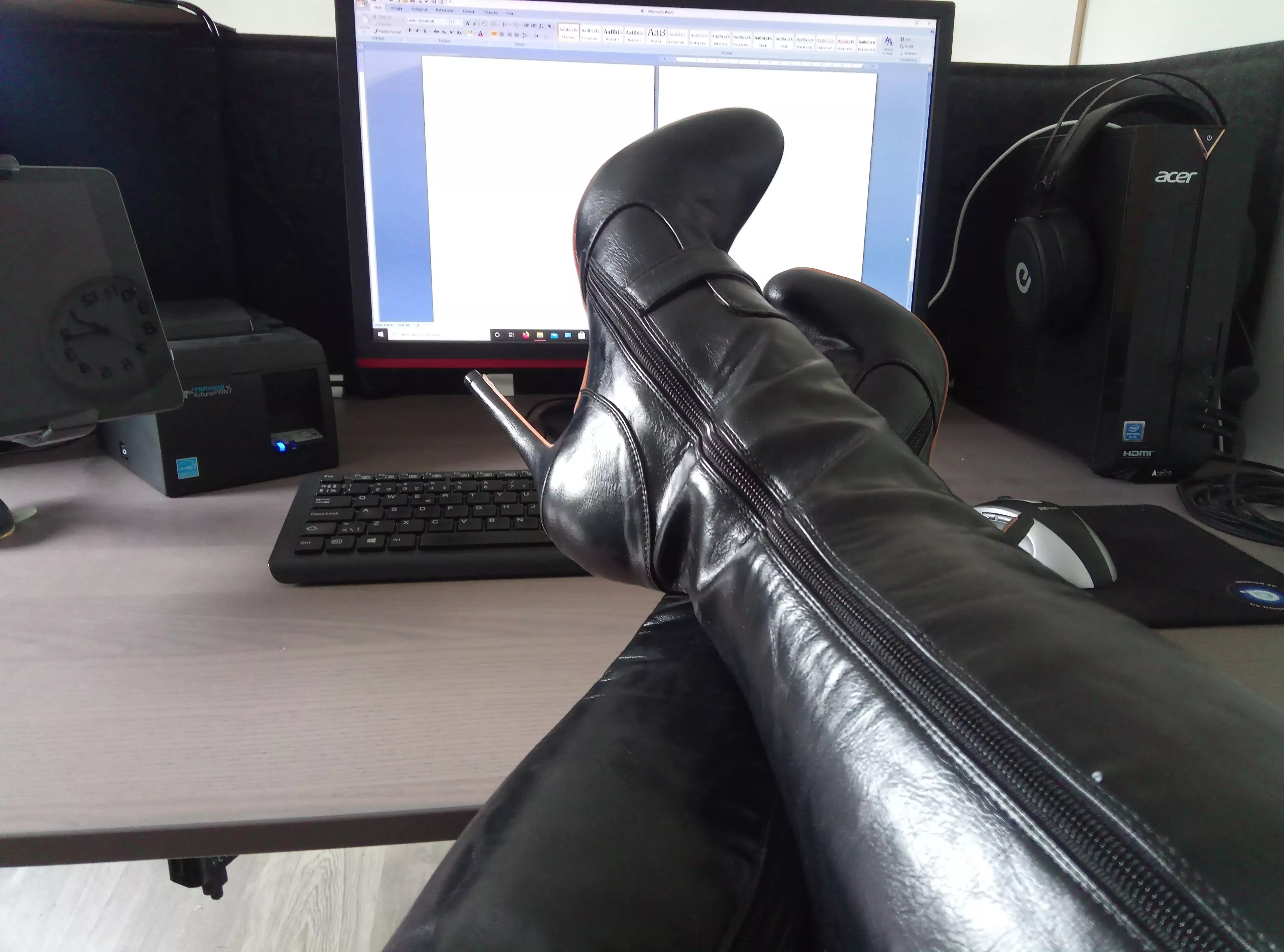 Rain outside + walk to work = boots posted by IVWFARS