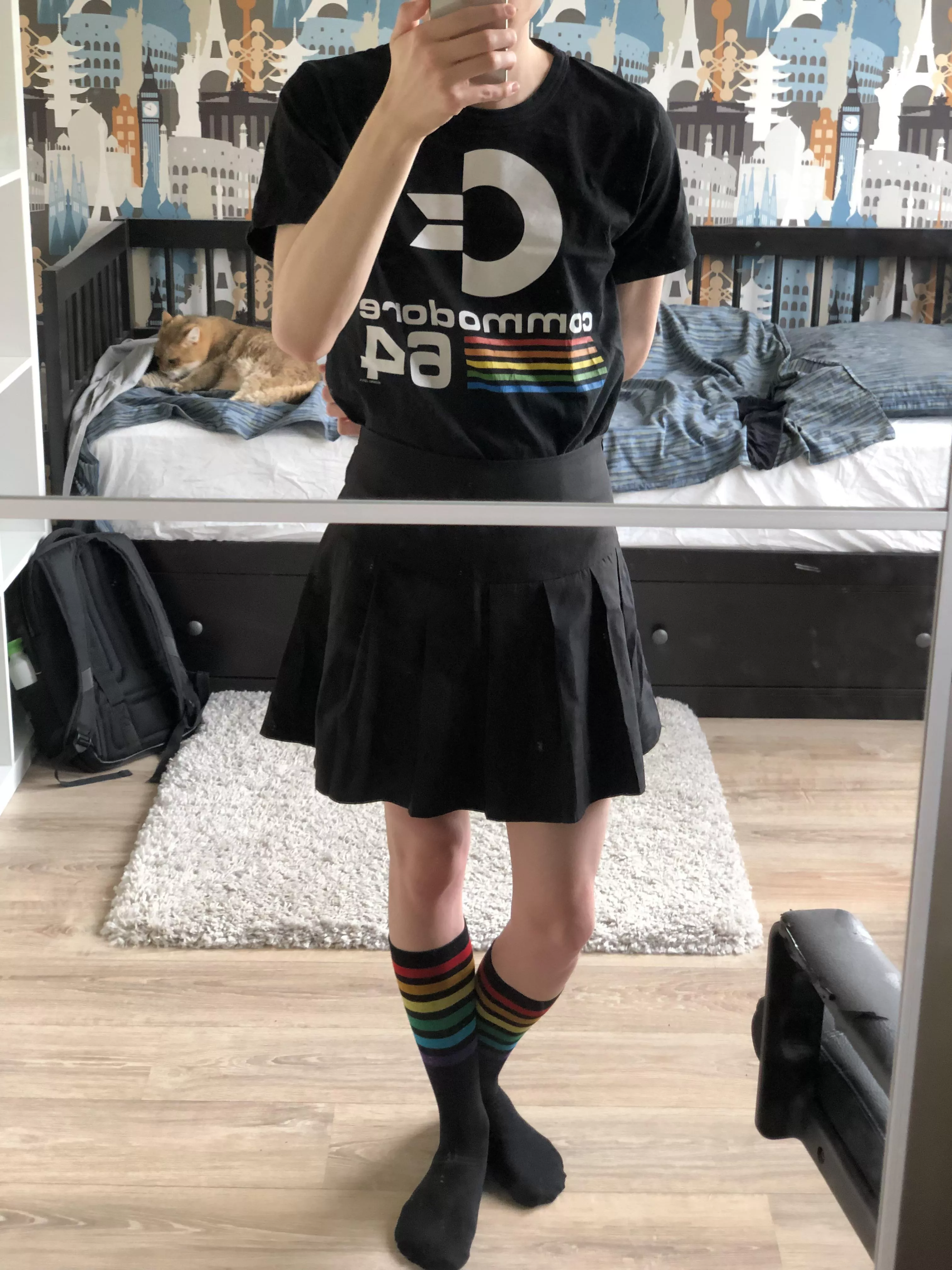 Rainbow computer and rainbow socks :D happy femboy friday!! posted by Femmkat