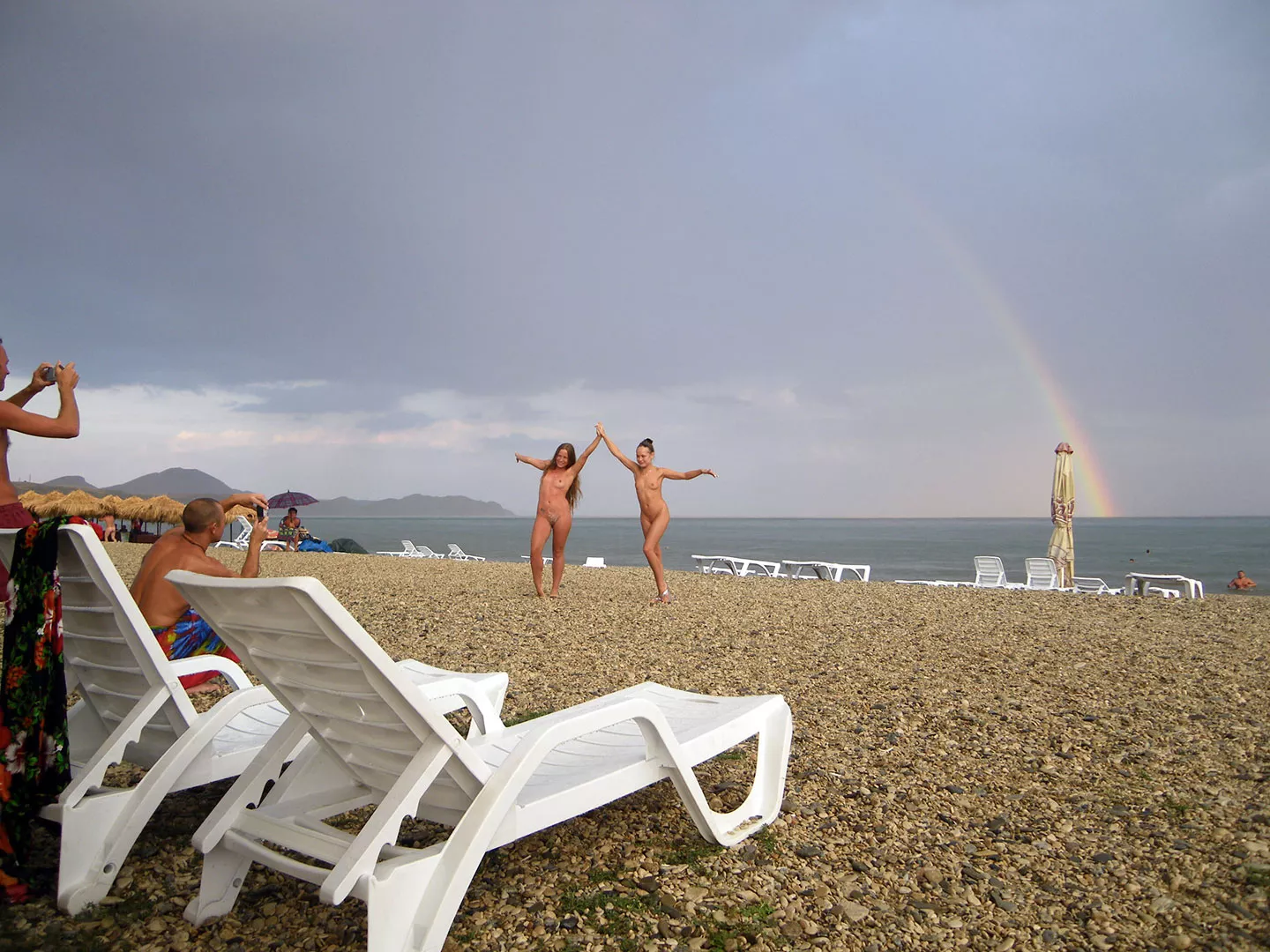 Rainbow dance at Koktebel, Crimea posted by NaturistPictures