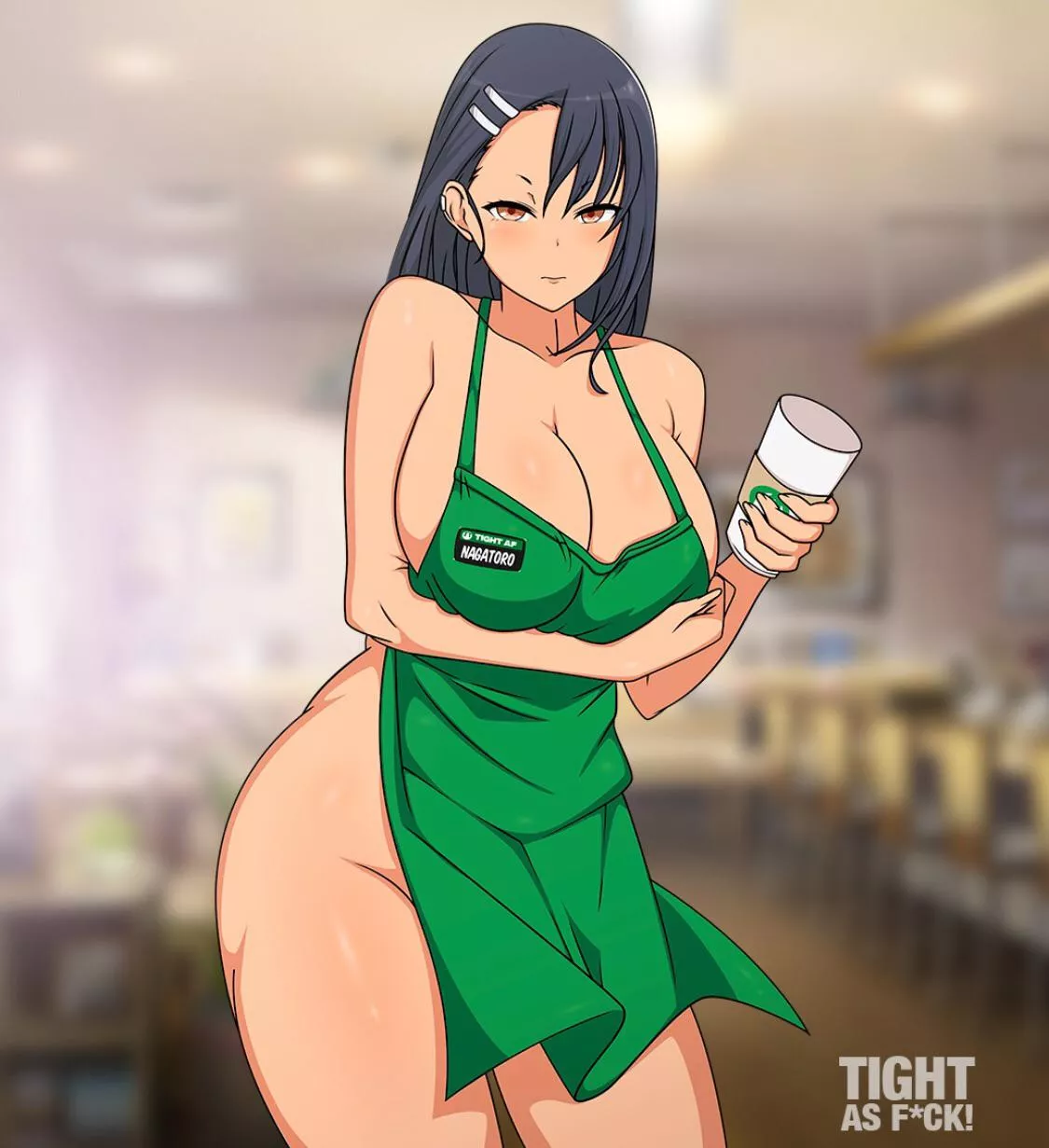 Rate my new Nagatoro barista art🙏🏼 posted by stuckuuup