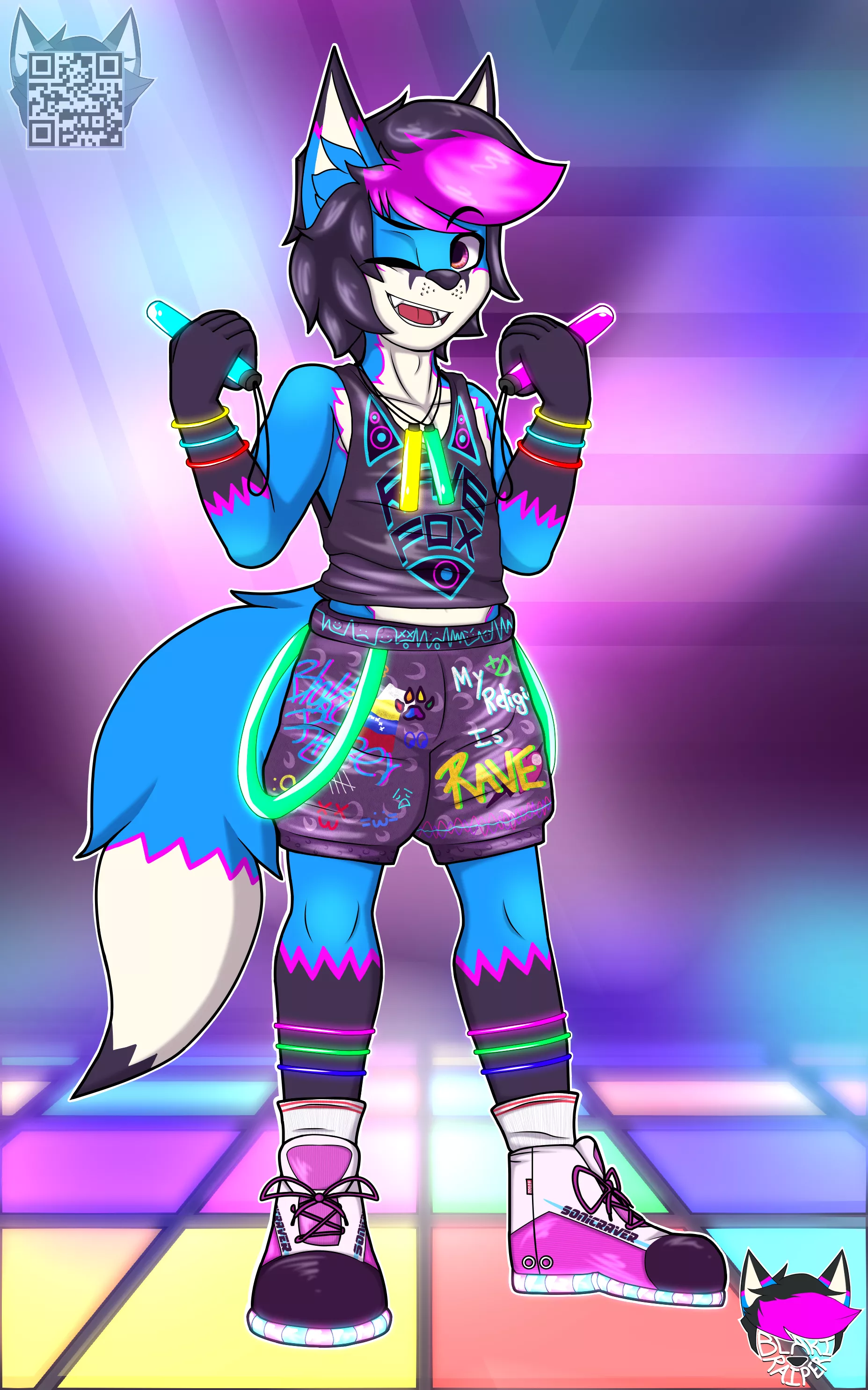 Rave Fox (By me on Twitter: BlakiRaiper) posted by BlakiRaiper