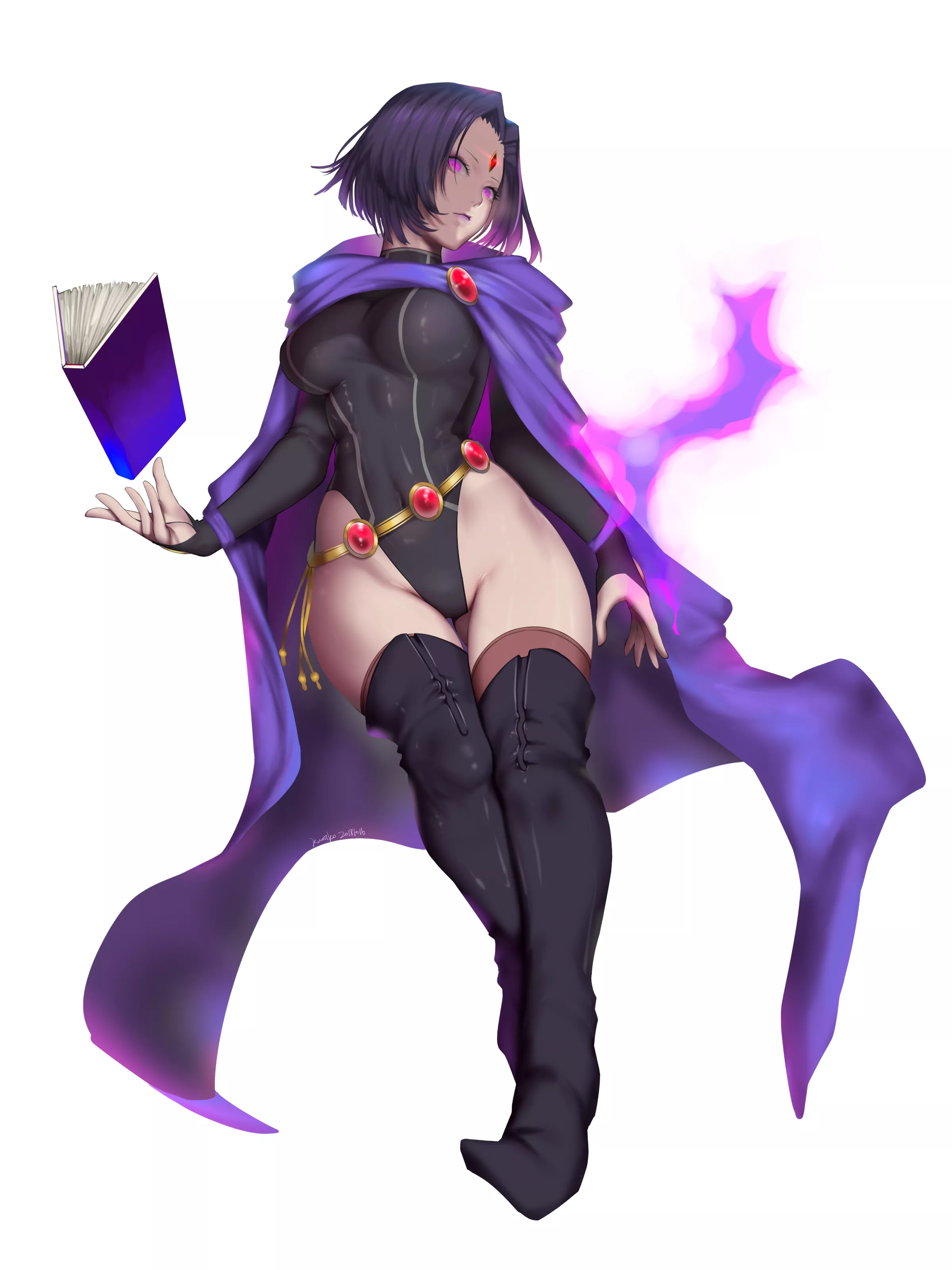 Raven Highleg Leotard (Kumiko Shiba) [Teen Titans] posted by sequence_string