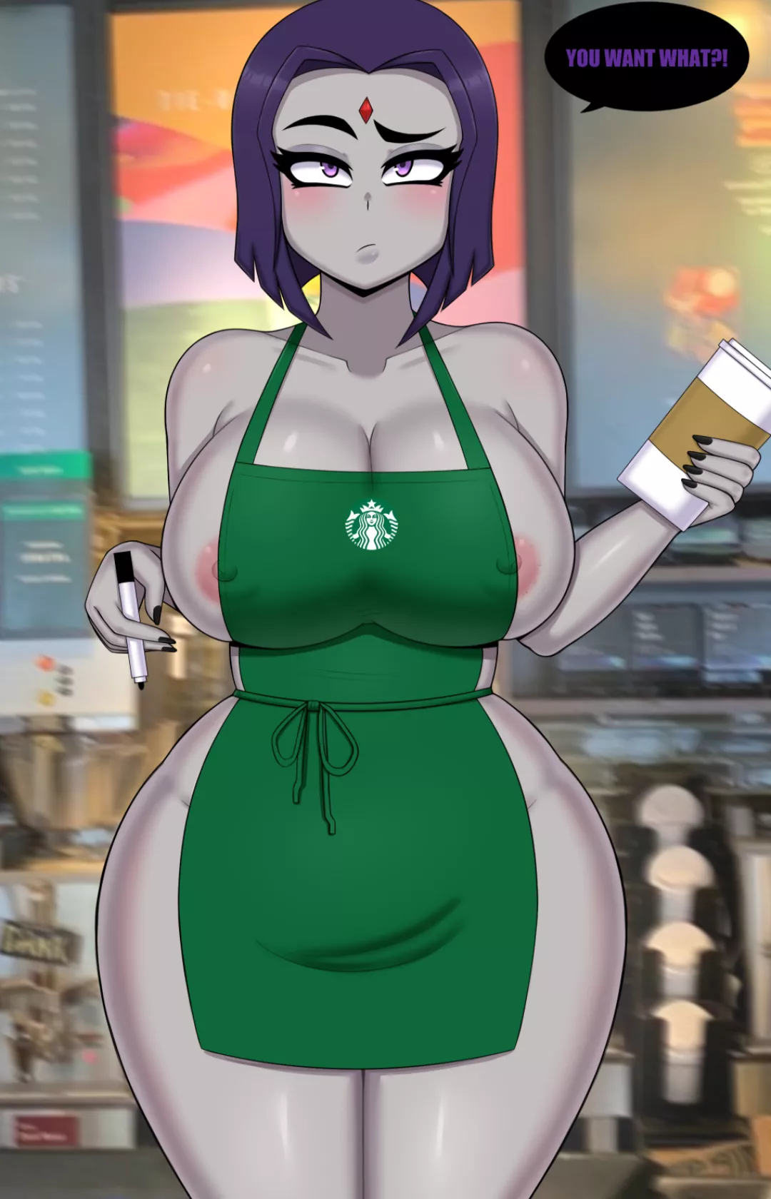 Raven,one breast milk latte please! (drunkscave) [teen titans] posted by ninguem_sla