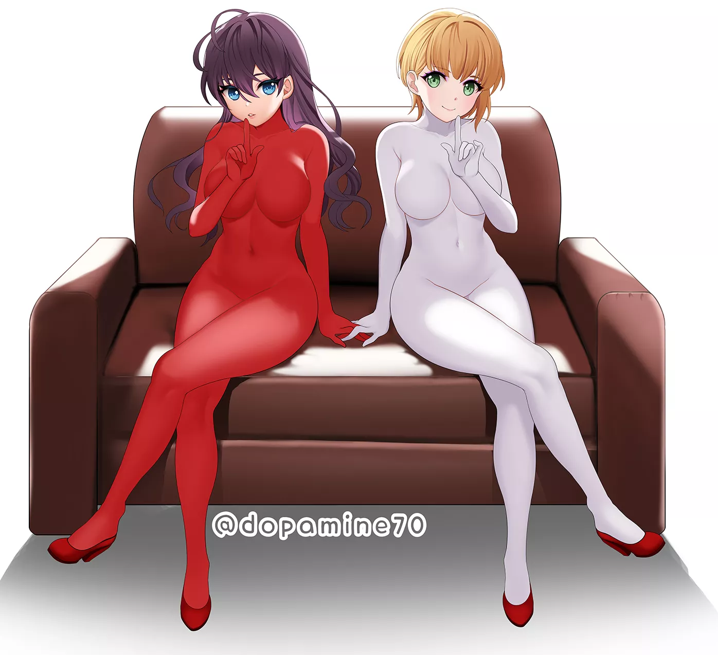 Red And White Suits, Shiki And Frederica (Dopamine70) [Idolmaster] posted by sequence_string