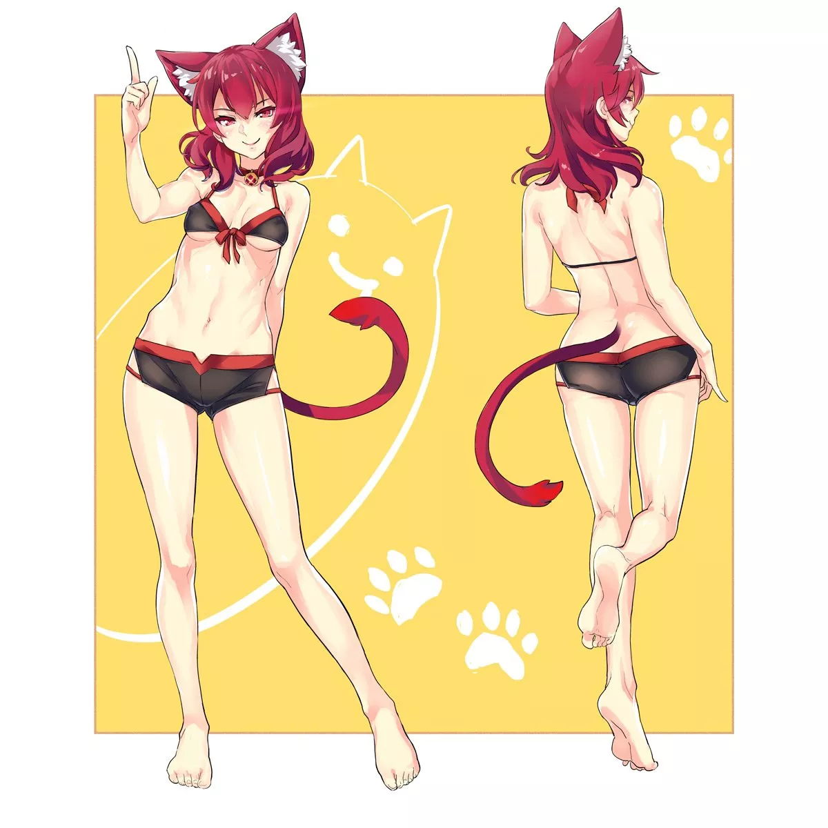 Red Haired Cat Girl [Orignal] posted by sequence_string