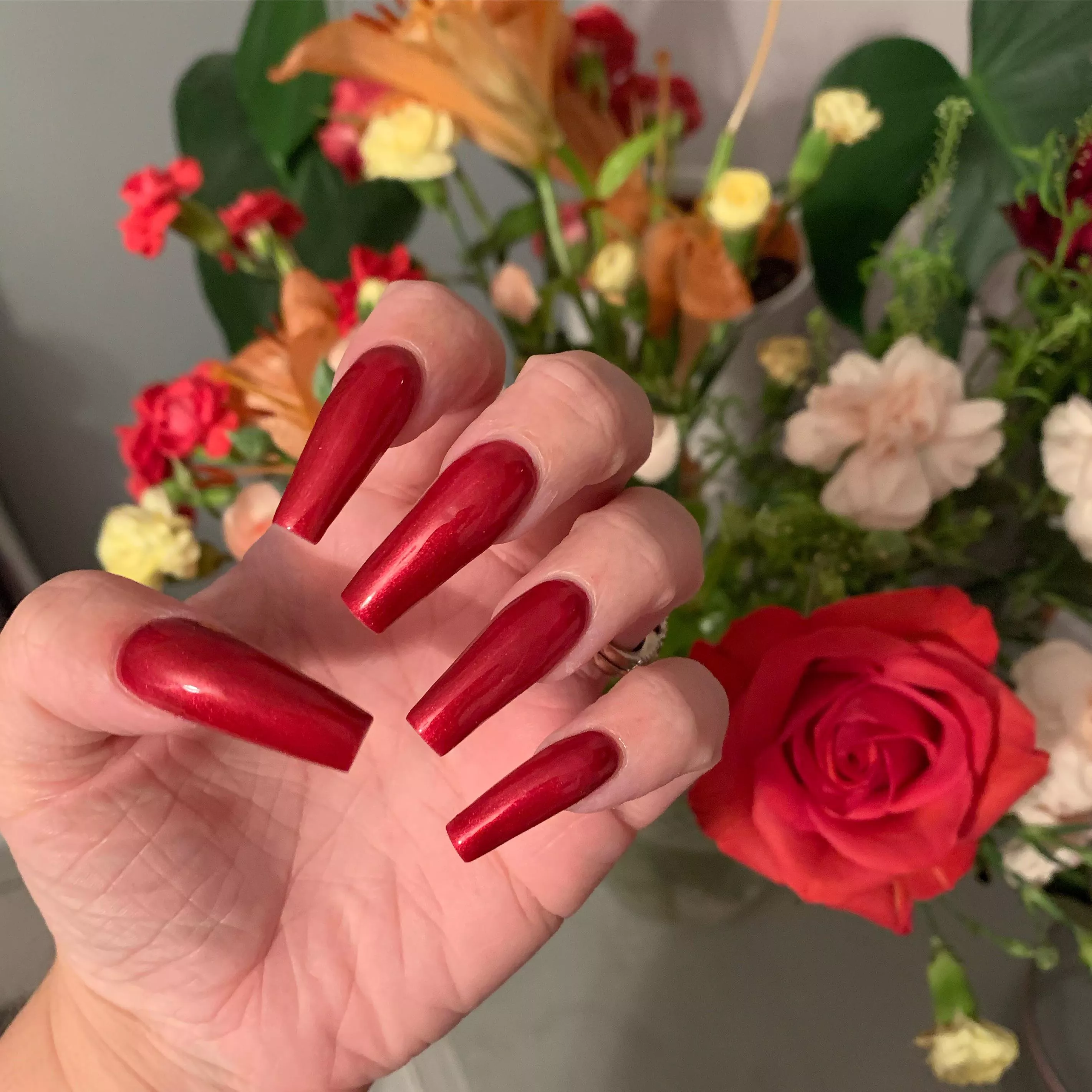 Red is the best nail colourâ€¦ Do you agree? â™¥ï¸ðŸ˜ðŸ™ŒðŸ¼ posted by TheNaughtyNailTech