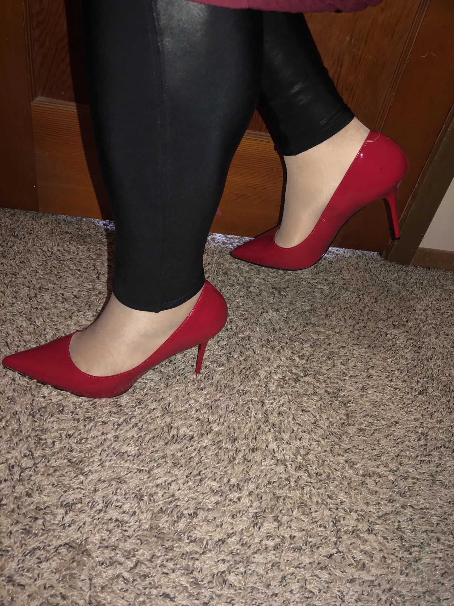 Red pumps for today. 👠 posted by erin-nicole