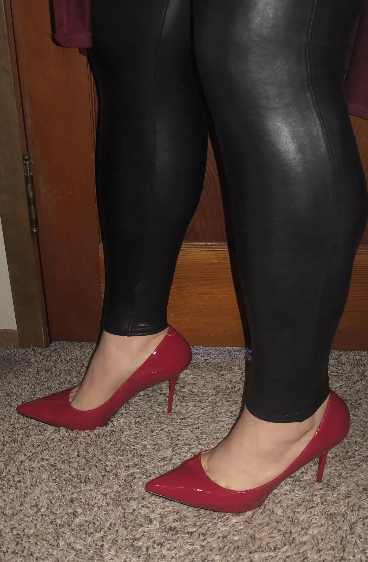 Red pumps for today. 👠 posted by erin-nicole