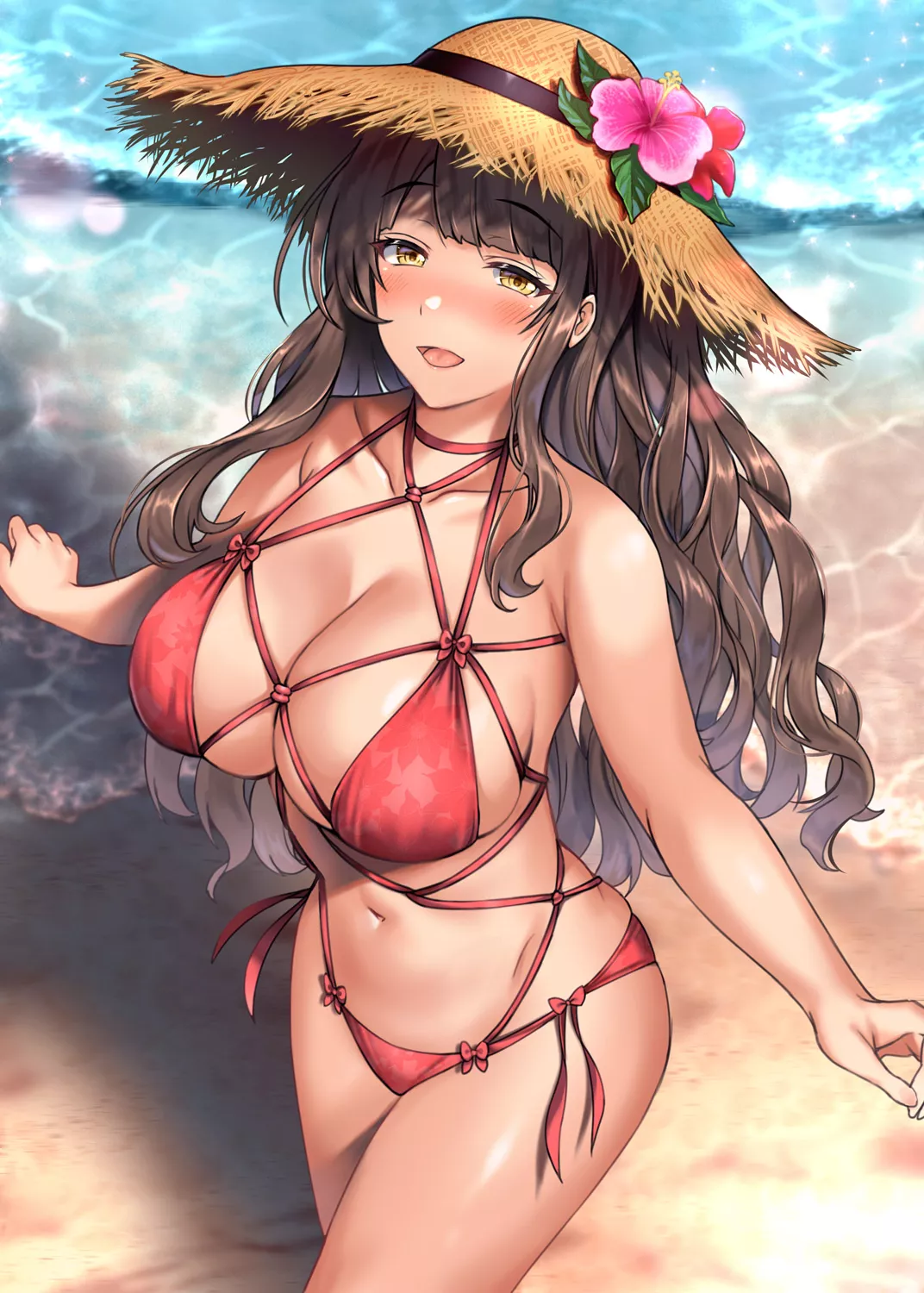 Red Swimsuit [Original] posted by CheetahSperm18