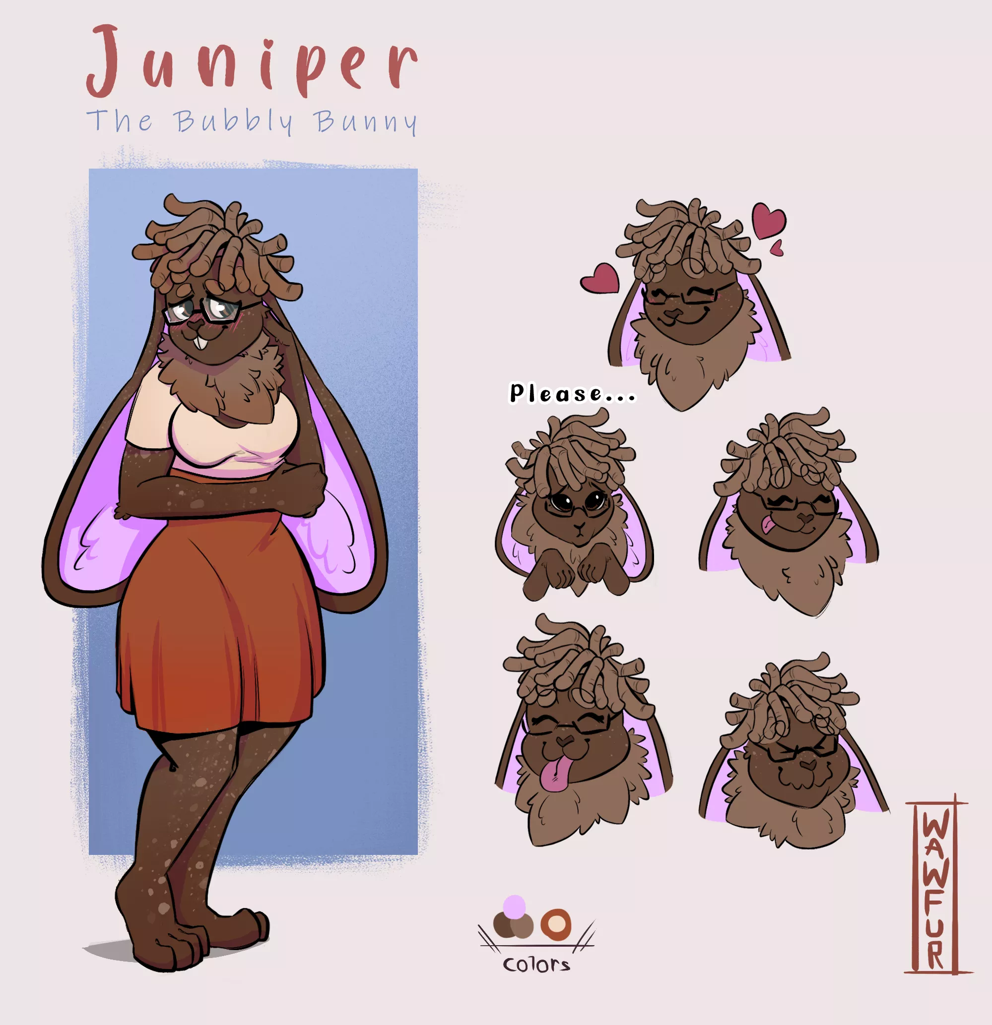 Ref sheet of my fursona Juniper by u/Wes_Pines 🤗 posted by bbydollbunbun