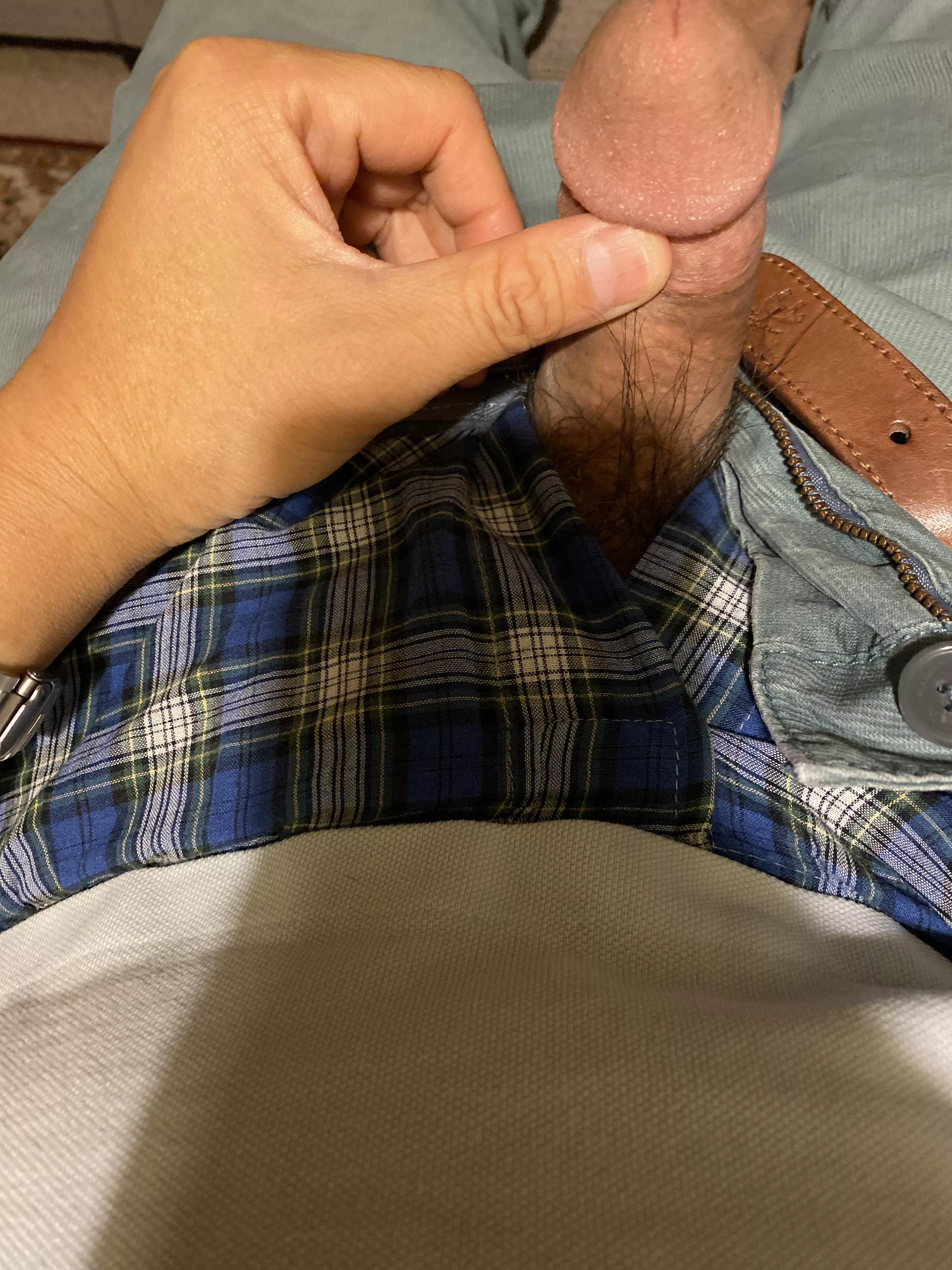 Relaxing evening in plaid boxers posted by madisonville449