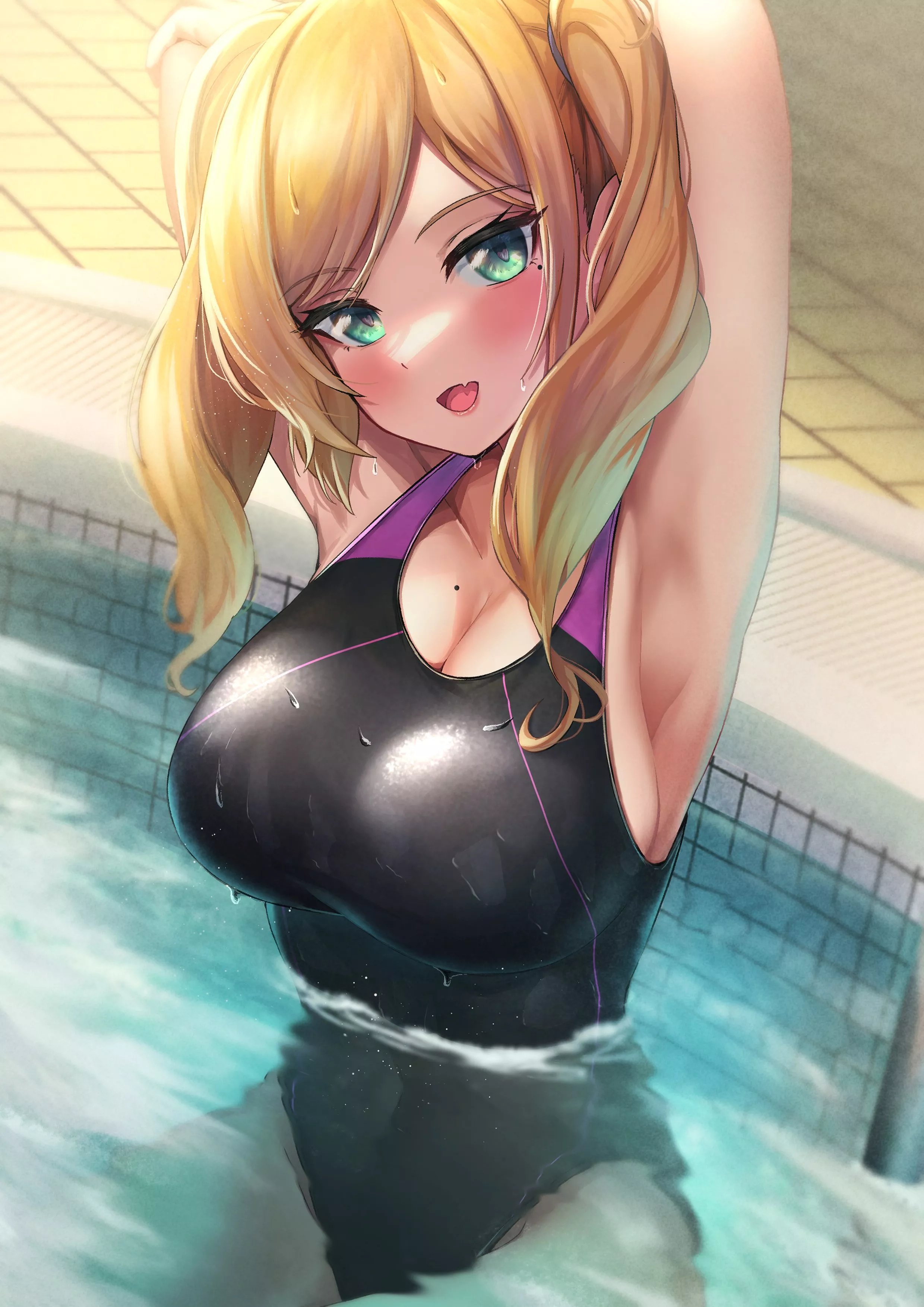 Relaxing With A Blonde Girl In A Heated Pool (Anemone Noa) [Original] posted by sequence_string