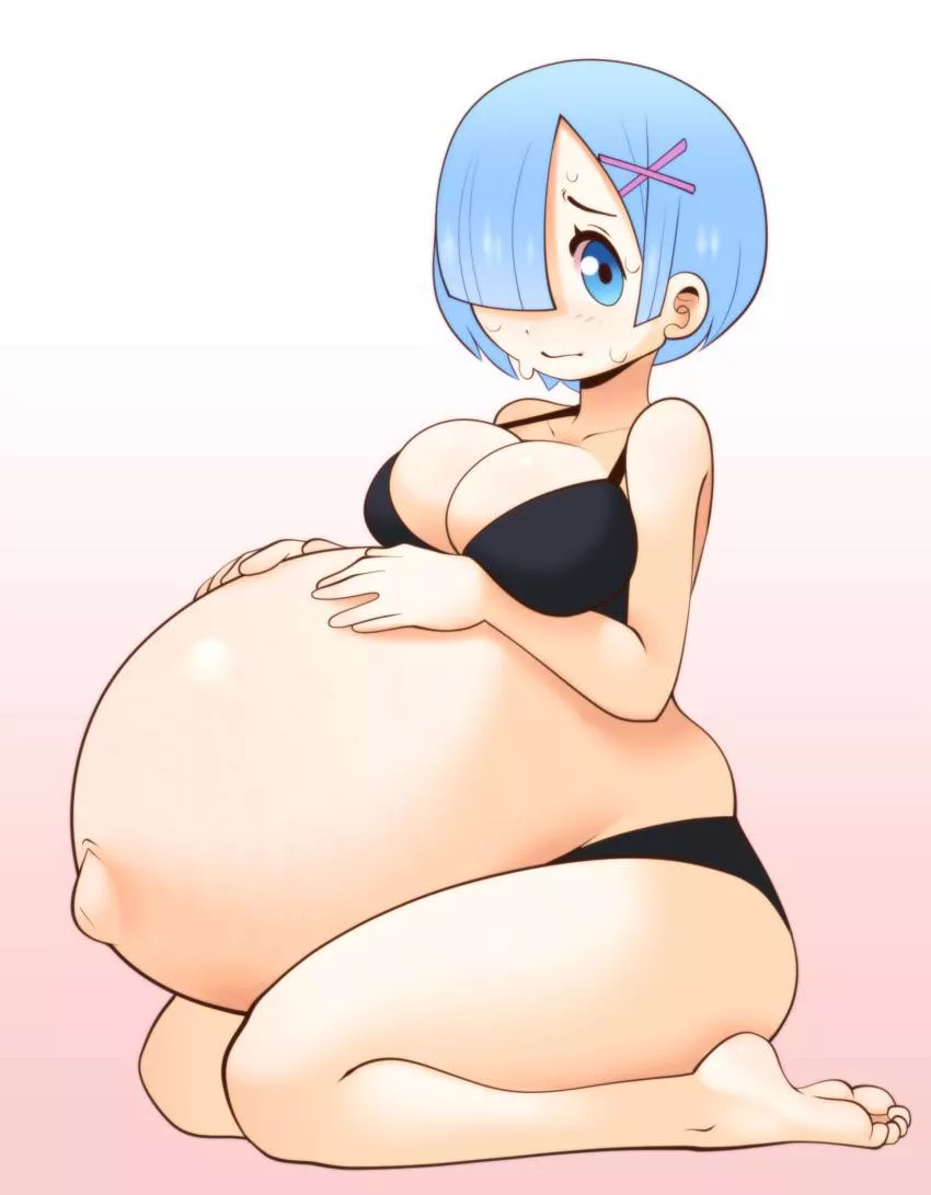 Rem’s Belly is Big - [Hellbrain] posted by The10Cummandments