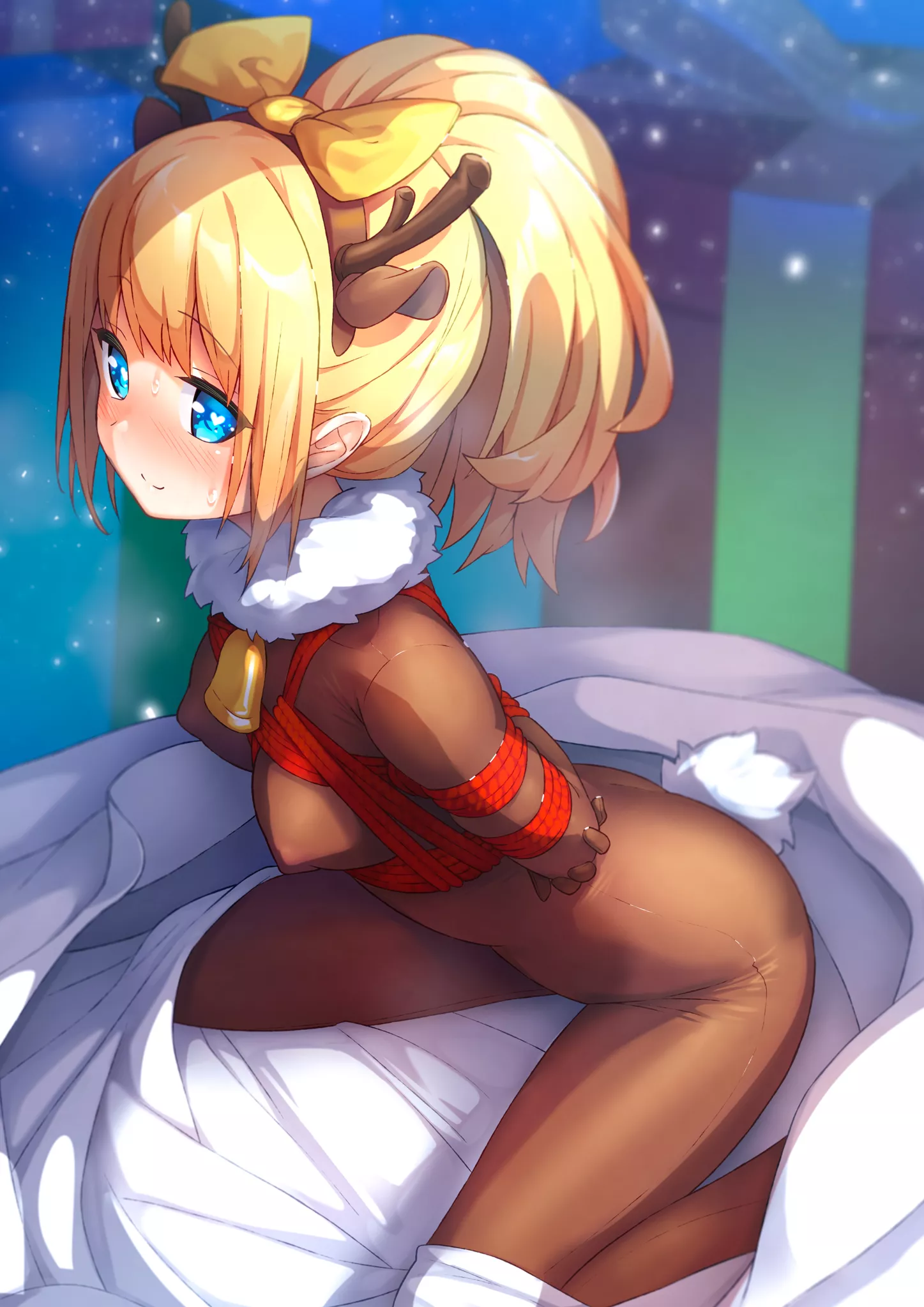 Restrained Reindeer Girl Bodystocking Devotion (Purinpu) [Original] posted by sequence_string