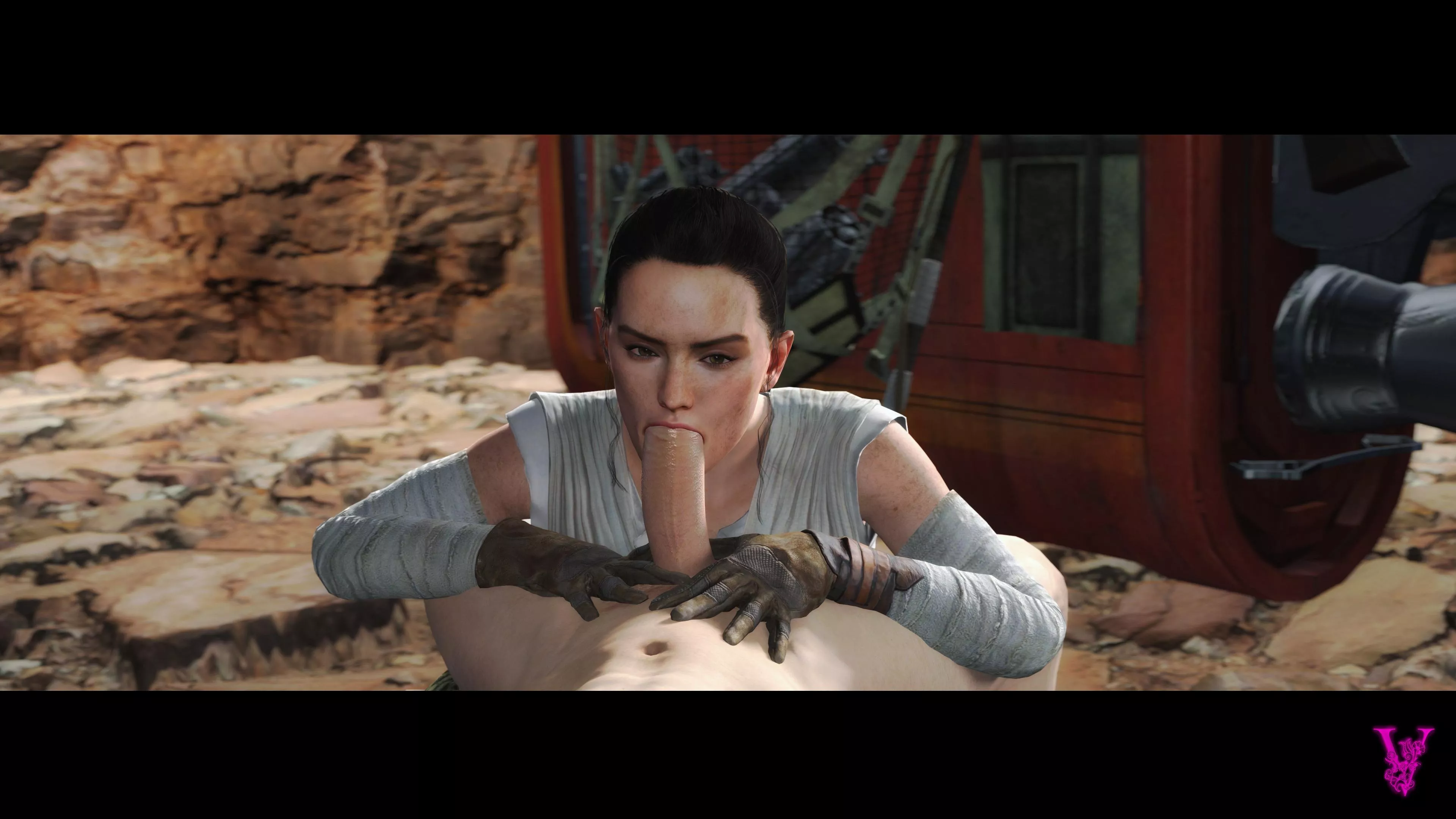 Rey found the best junk (Violetta) [Star Wars] posted by AderisPacking