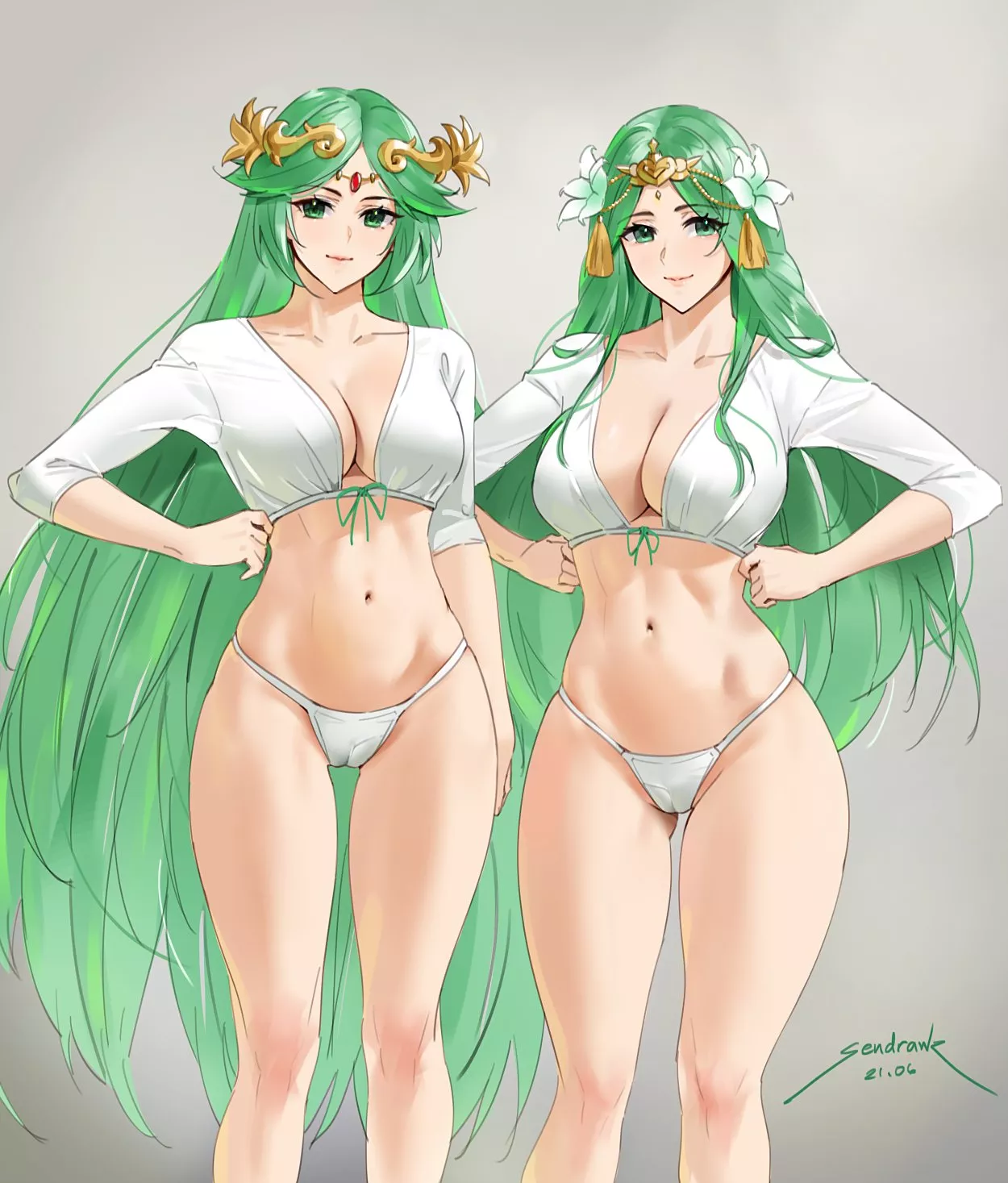 Rhea adn Palutena - Spot the difference (Sendrawz) posted by spindlecounty