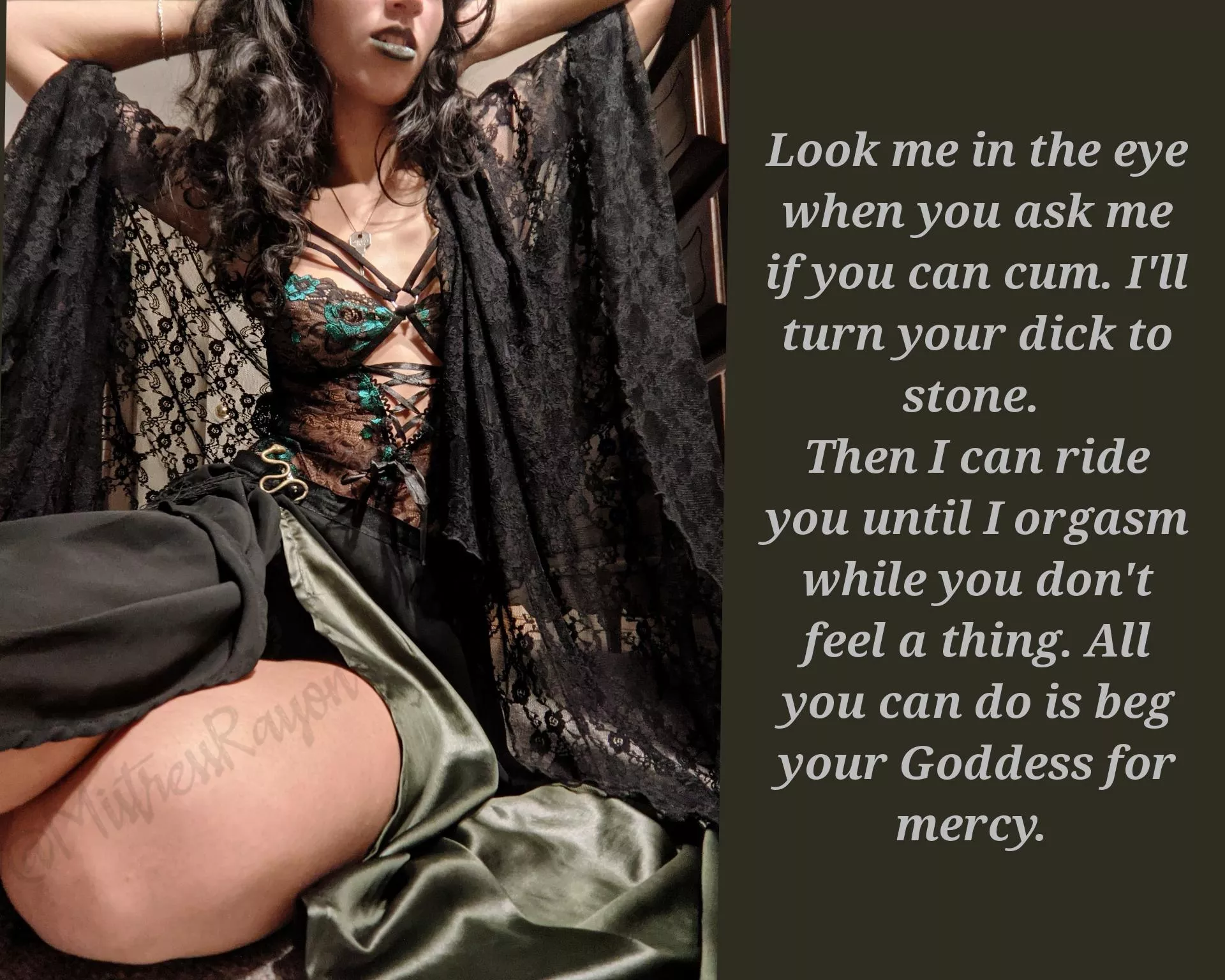 RL medusa I'll make you my bitch. posted by MistressRayon