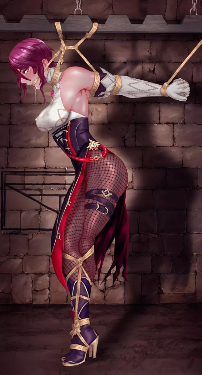 Rosaria Genshin Impact Rope Bound (ReverseTension) posted by ManonHentai