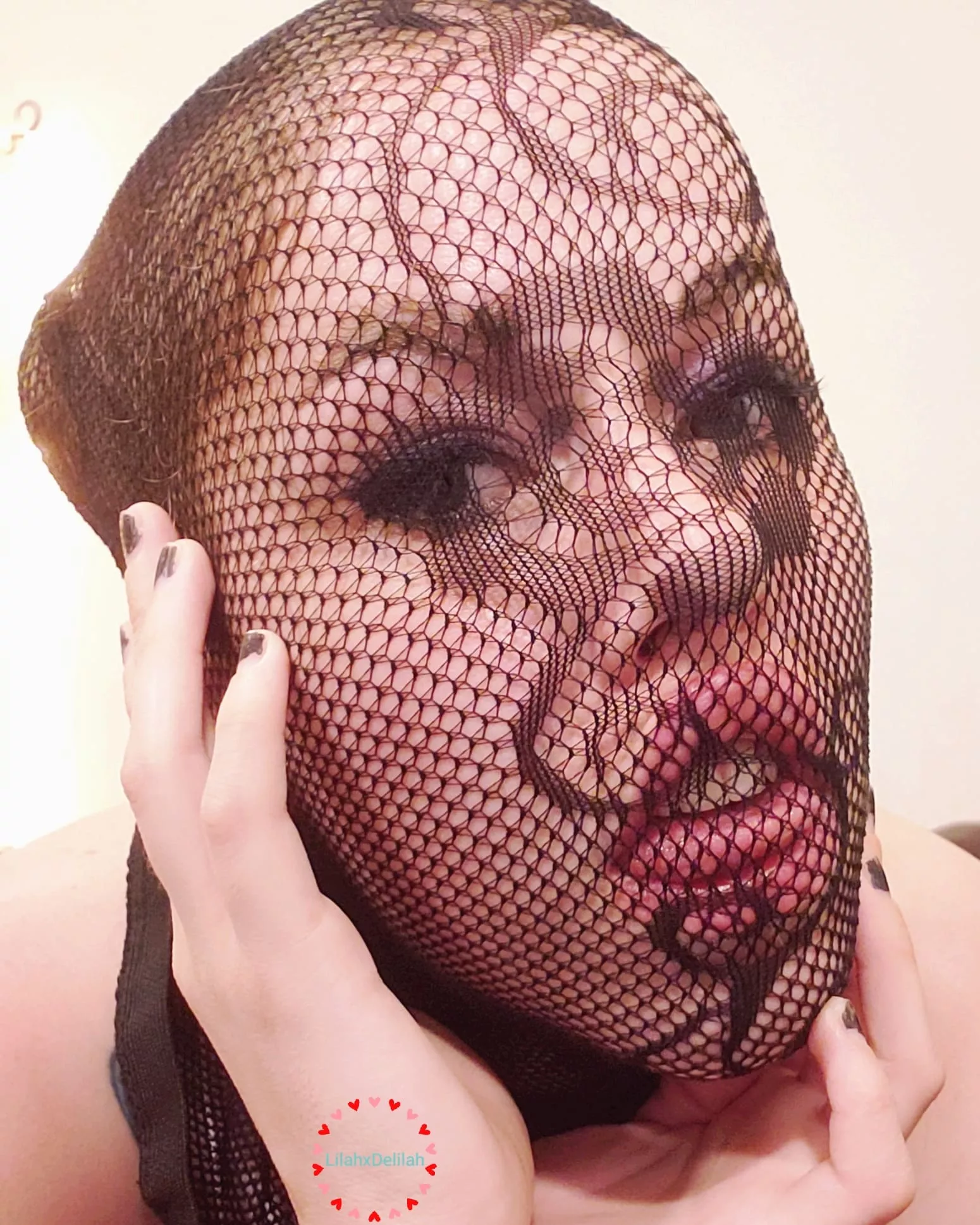 Rose Lace Fishnet Mask <3 posted by LilahxDelilah