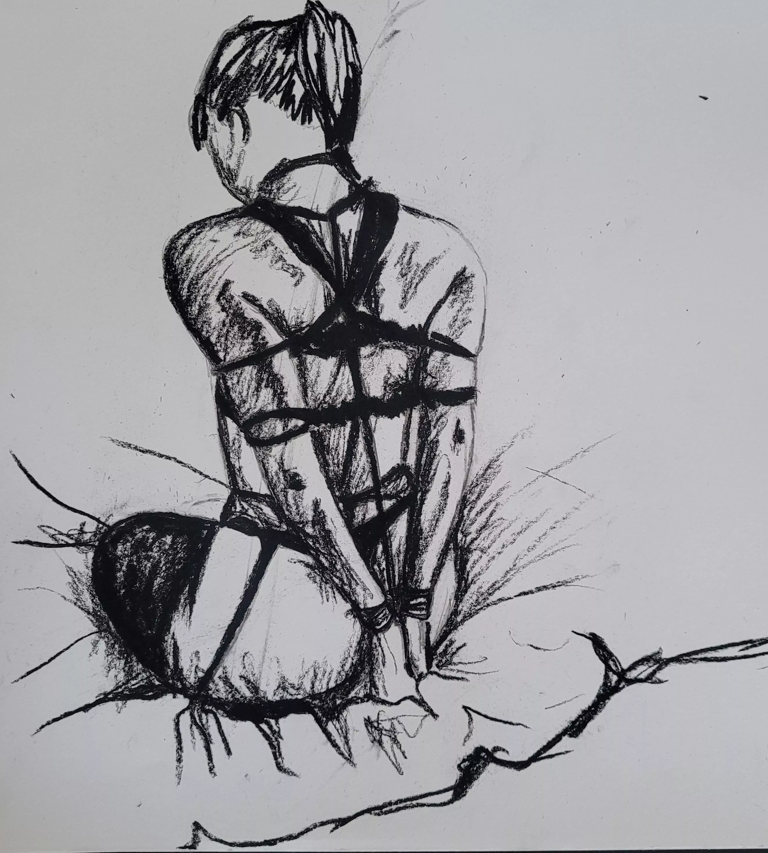 Rough charcoal sketch, by me, 2021 posted by ham-sandwitch47