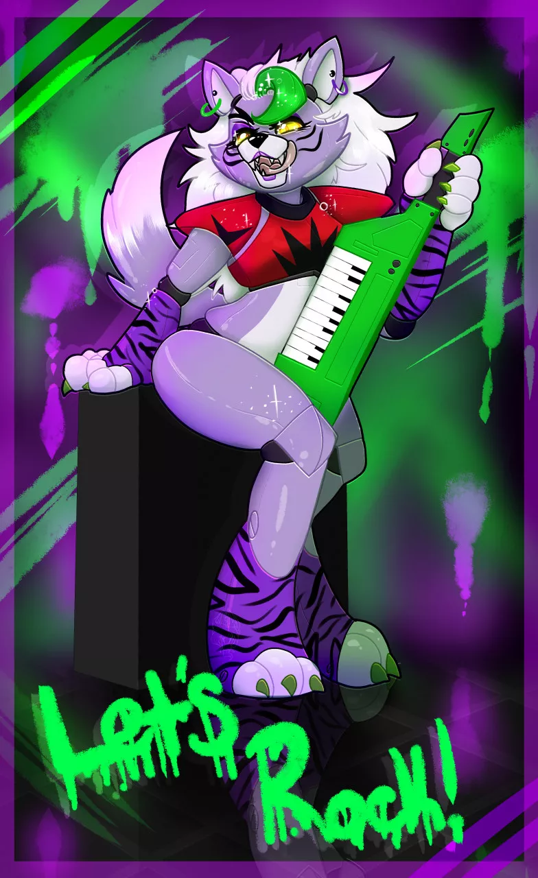 Roxanne Wolf shreds in! (Fanart drawn by me) posted by Zerodraggy