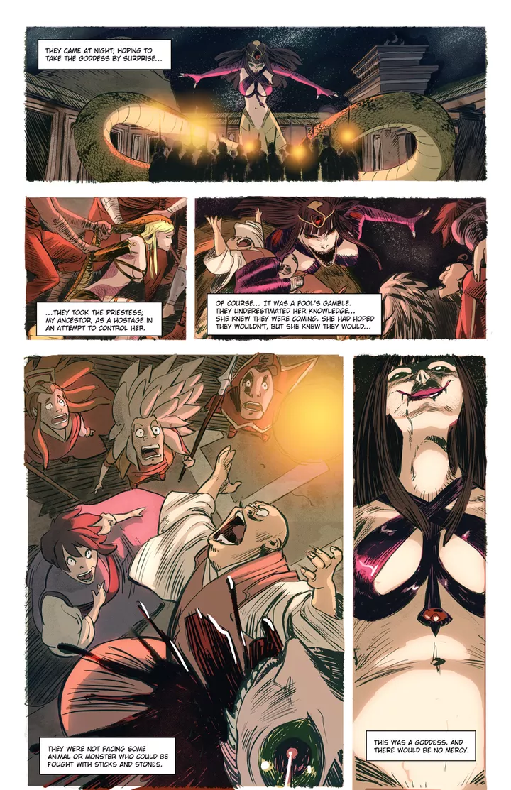 Sacrifice for the Goddess [Artist: Raffaele Ricciardi/Ruben Curto] (giantess, oral vore, multiple prey, monster girl) *COMIC PREVIEW* posted by CezarNix