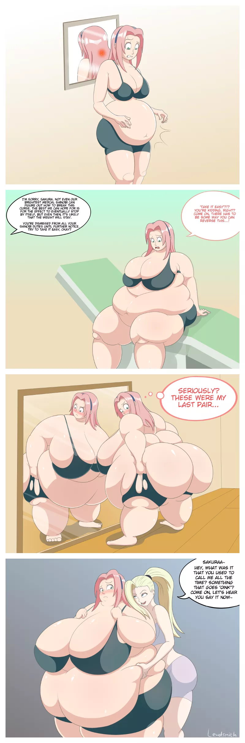 Sakura Haruno weight gain sequence posted by Lewdsmith