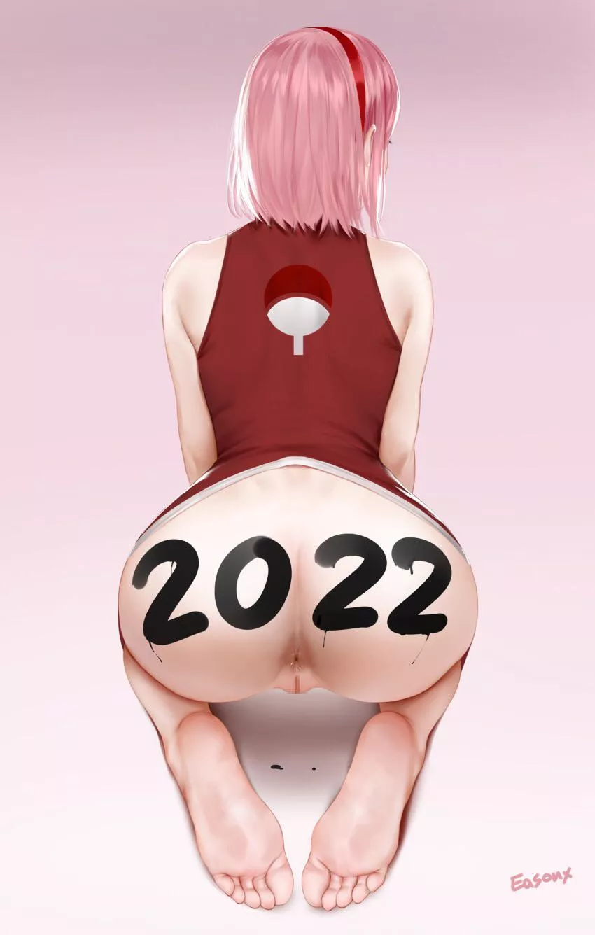 Sakura wish you happy new year (easonx) [naruto] posted by Unusual_Panda_2545