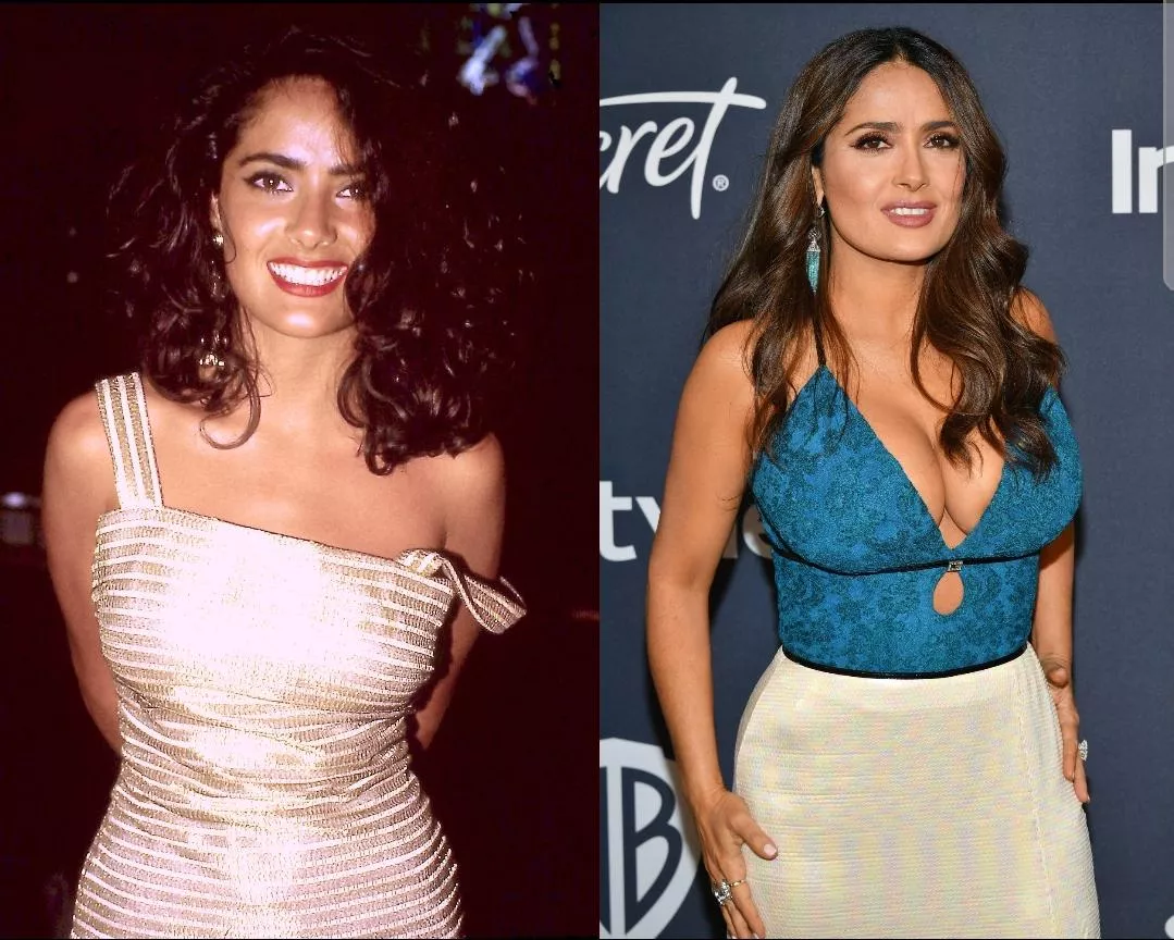 Salma Hayek 🥵💦 1990 vs 2020 posted by _-thekingslayer-_