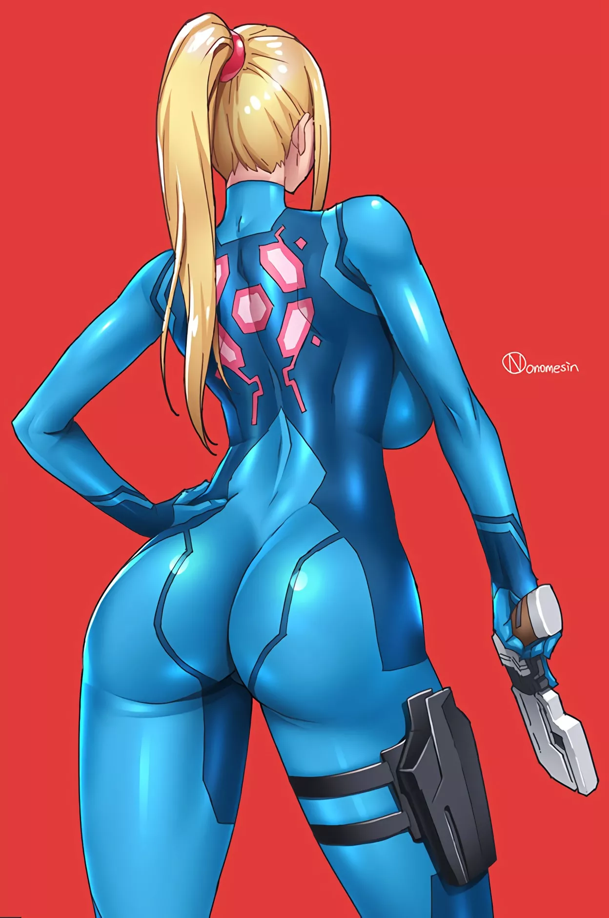 Samus' butt (@nonomesin) [metroid] posted by IAmAMan_YouRetard